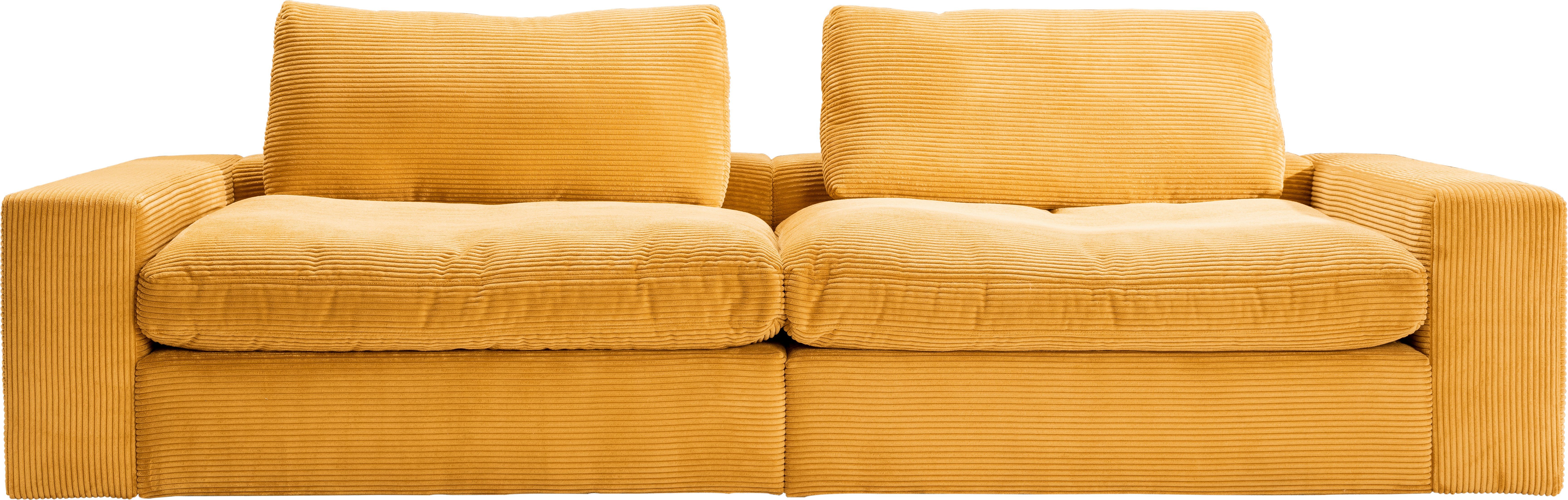 alina Big-Sofa Sandy, 266 cm breit und 123 cm tief, in modernem Cordstoff