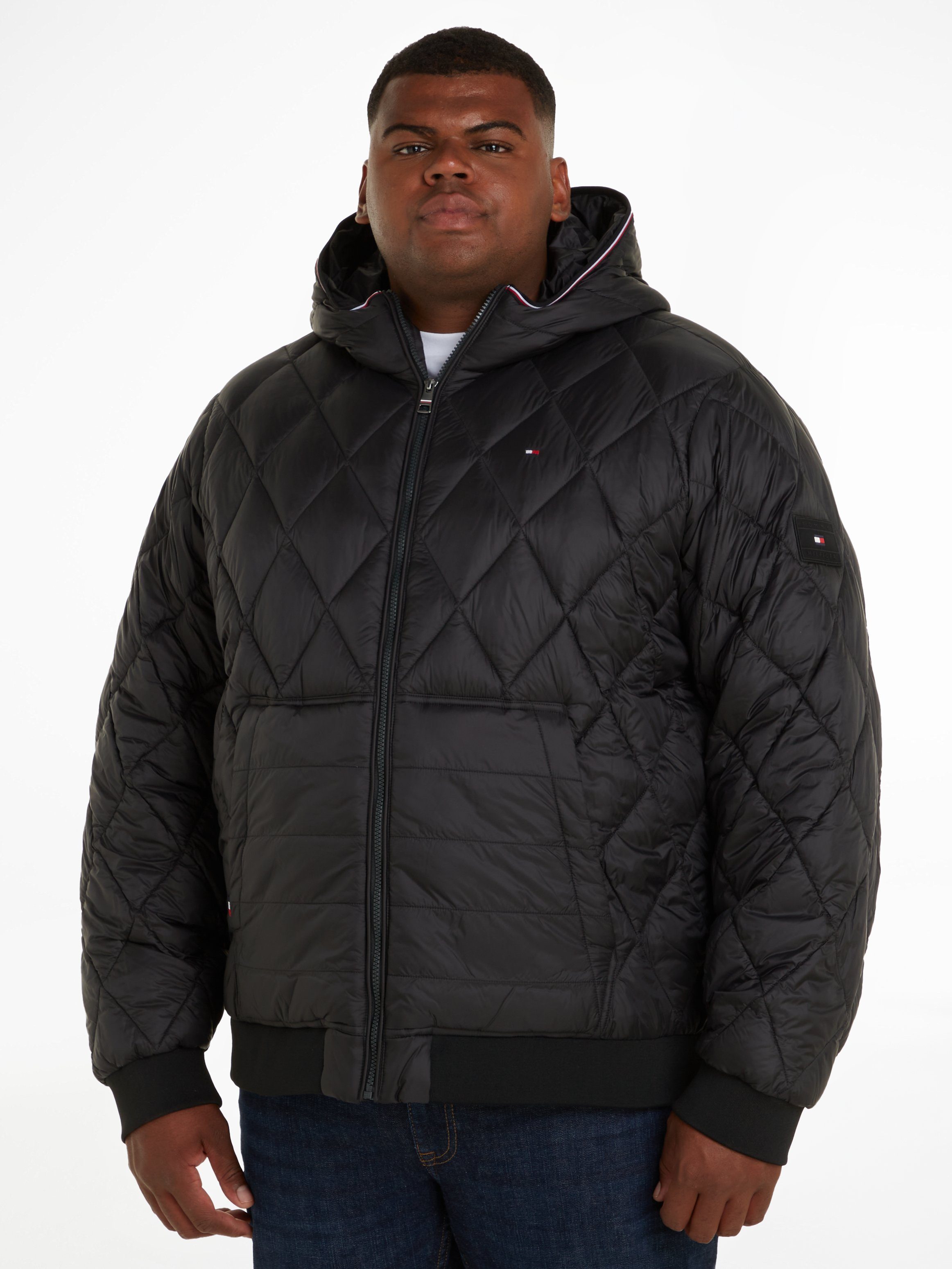 Tommy Hilfiger Big & Tall Outdoorjacke BT-MIX QUILT RCL HOODED JACKET-B in großen Größen Black | Jacken