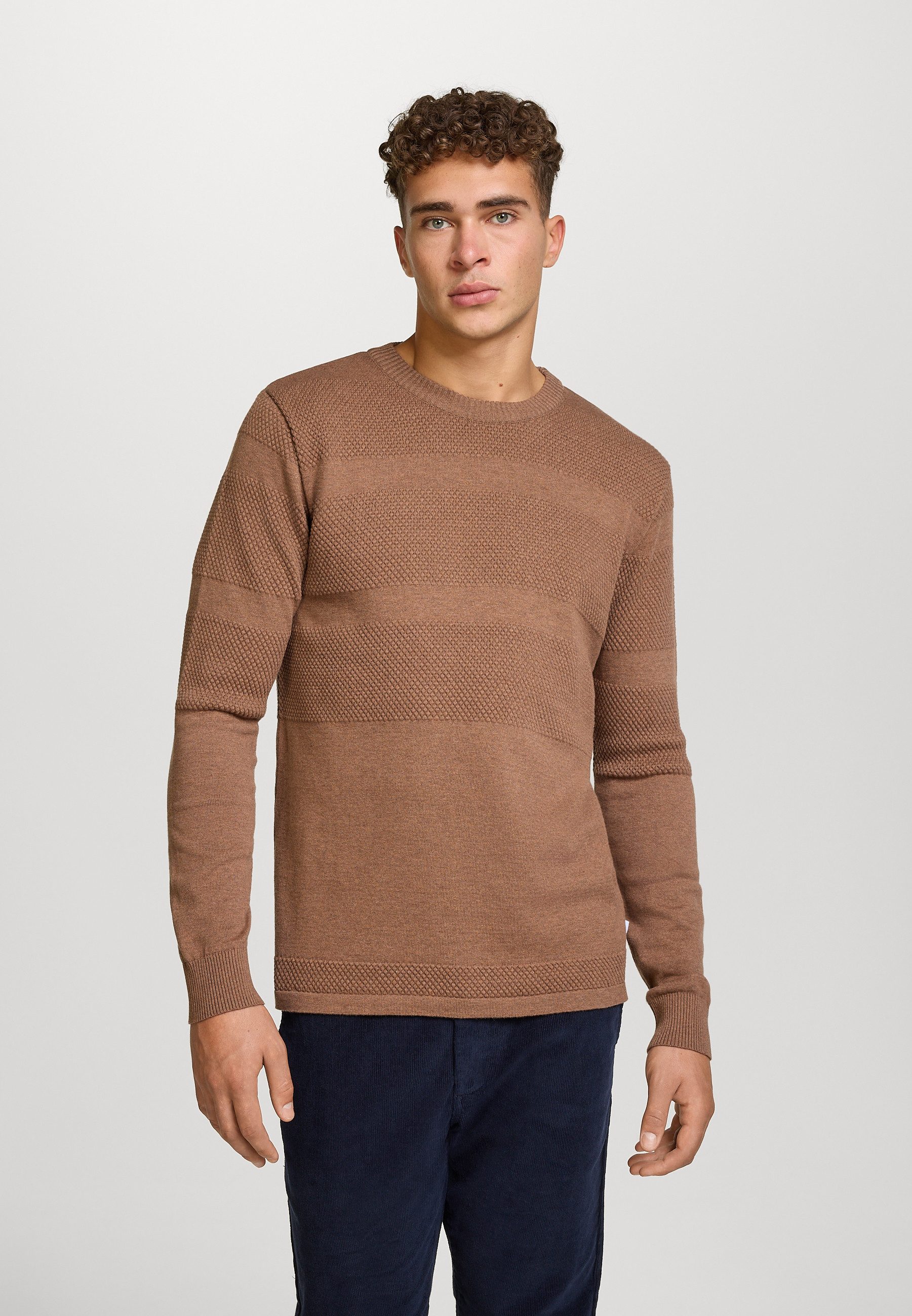 Kronstadt Strickpullover Herren KSHannes Pullover Herrenpullover Feinstrickpullover mit Rundhalsausschnitt