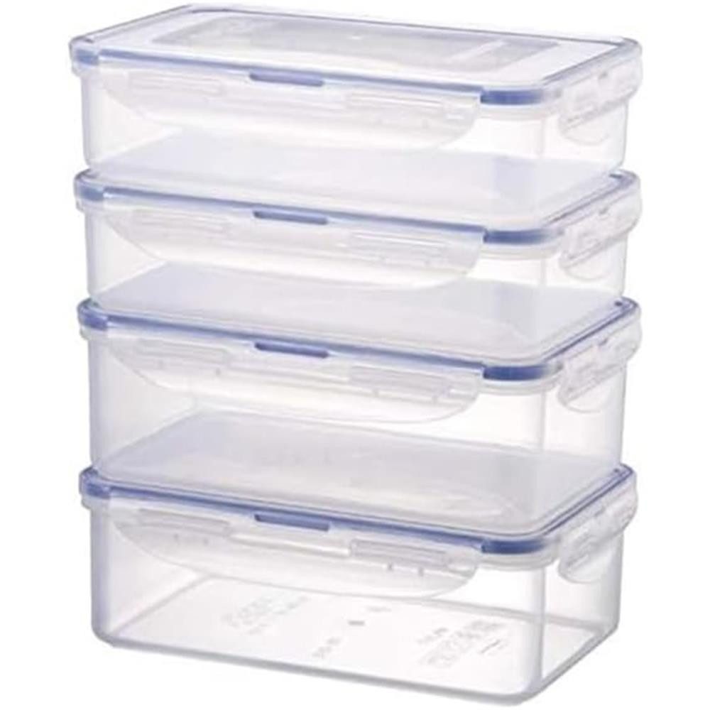 LocknLock Vorratsdose Frischhaltedosen 4er-Set, (4-tlg), Stapelbar, auslaufsicher, BPA-frei, mikrowellengeeignet