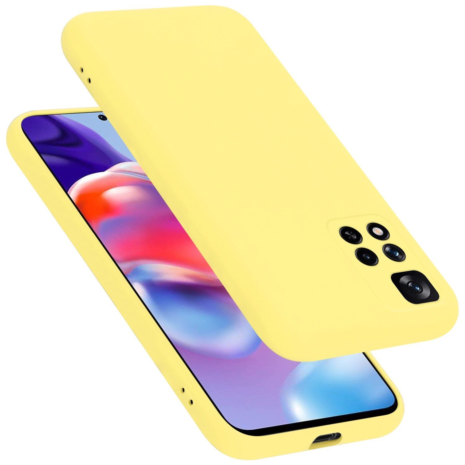 Cadorabo Handyhülle für Xiaomi RedMi NOTE 11 PRO+ Hülle Xiaomi RedMi NOTE 11 PRO+, Flexible Hülle TPU Silikon Schutzhülle Back Cover Case