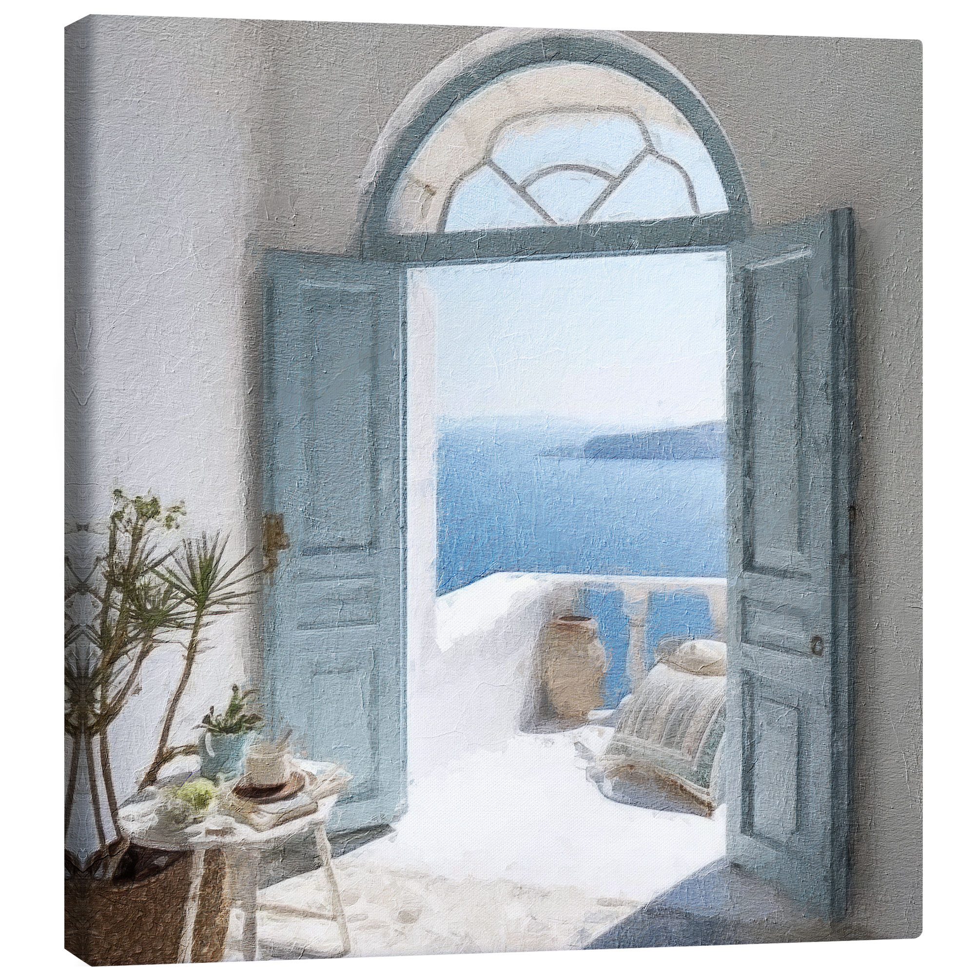 Posterlounge Wandbild Blaue Griechische Tür III, Willow Studio, erhältlich als Poster, Leinwandbild, Wandsticker oder Acrylglasbild
