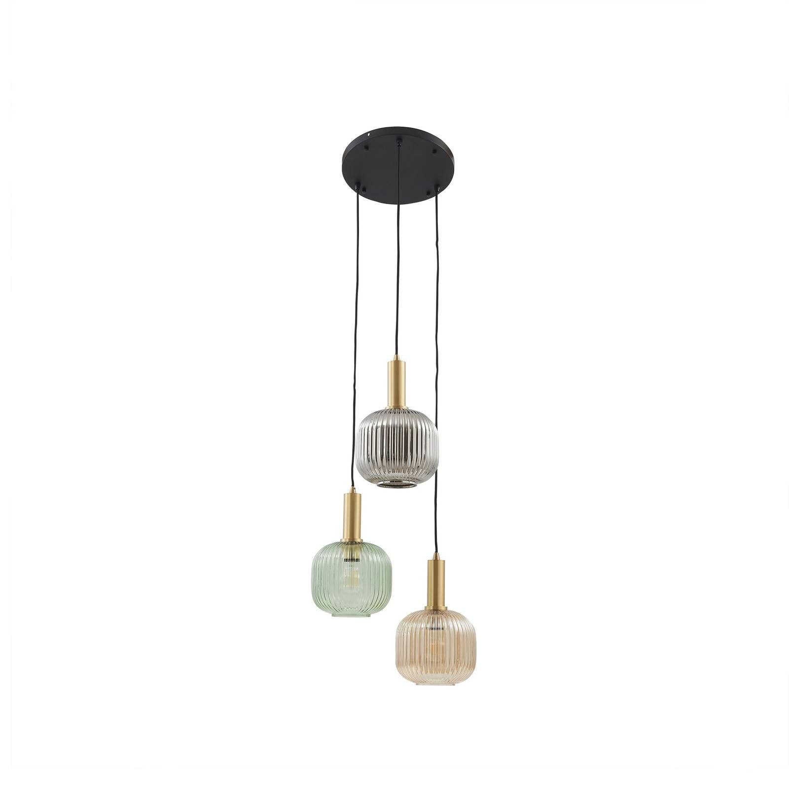 Lindby Hängeleuchte Dorotoe, Glas IP20, 3 x 15 W LED