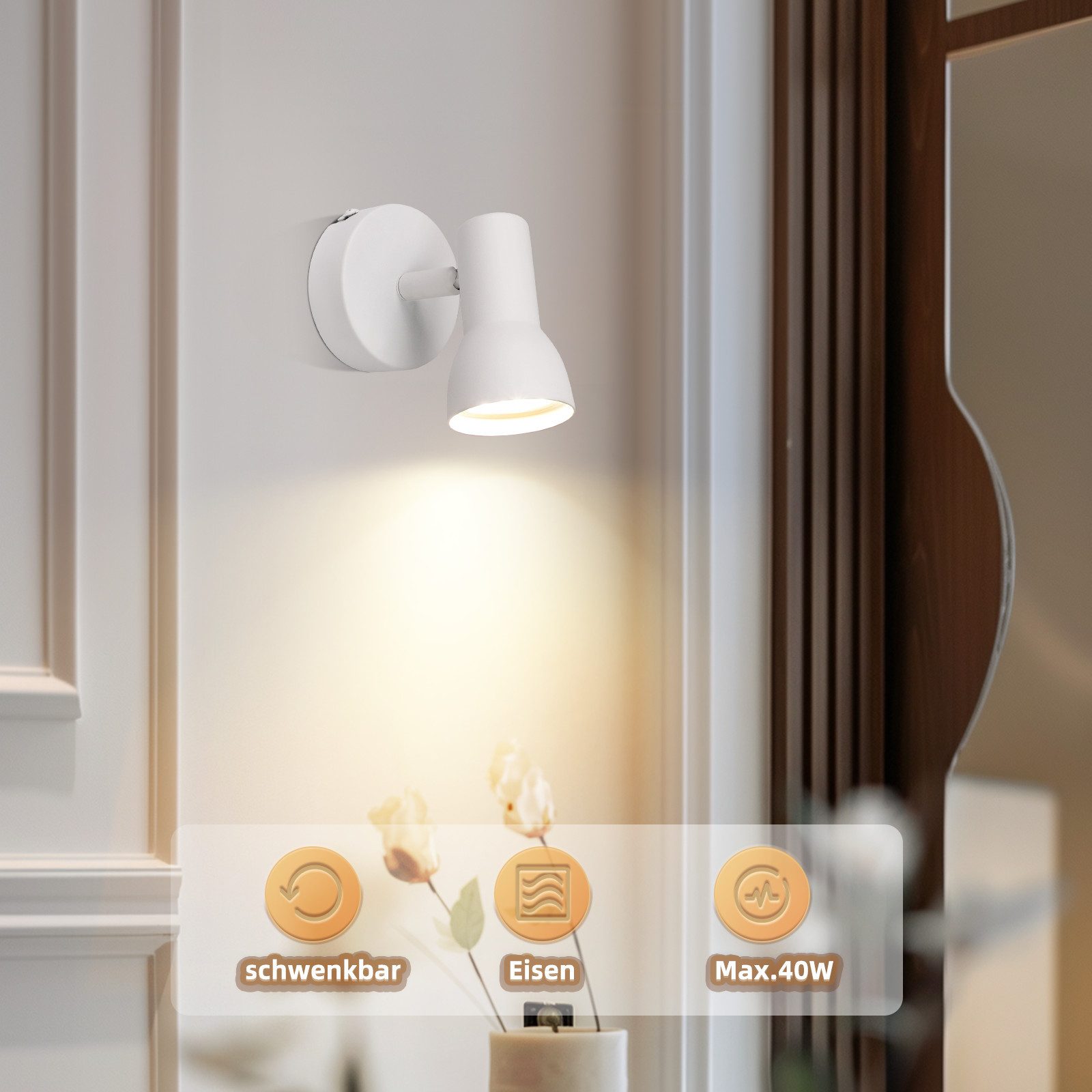 Nettlife Deckenstrahler Schwarz Innen GU10 Deckenleuchte günstig online kaufen