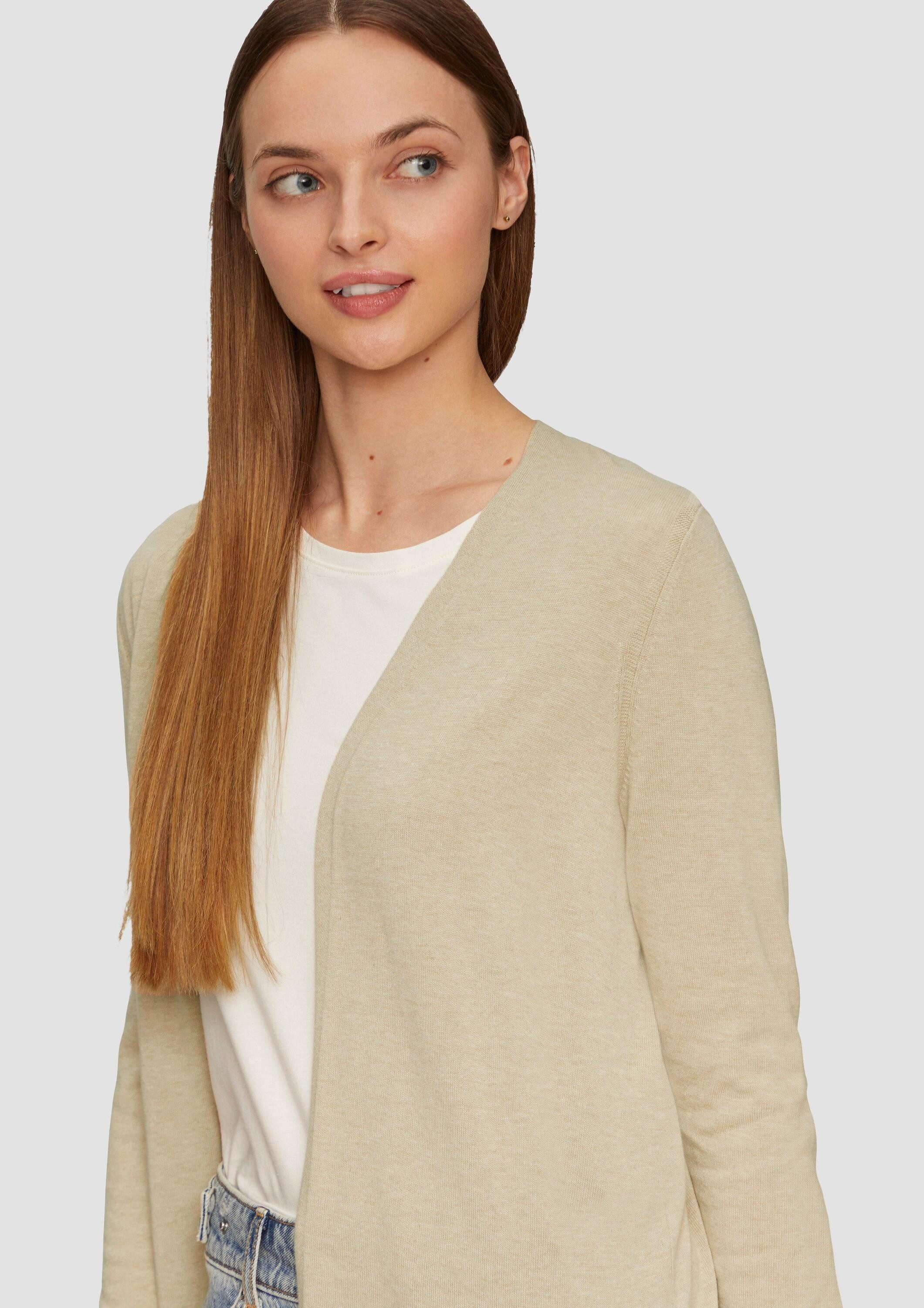 s.Oliver Cardigan Strickjacke Cardigan aus Viskose-Baumwollmix