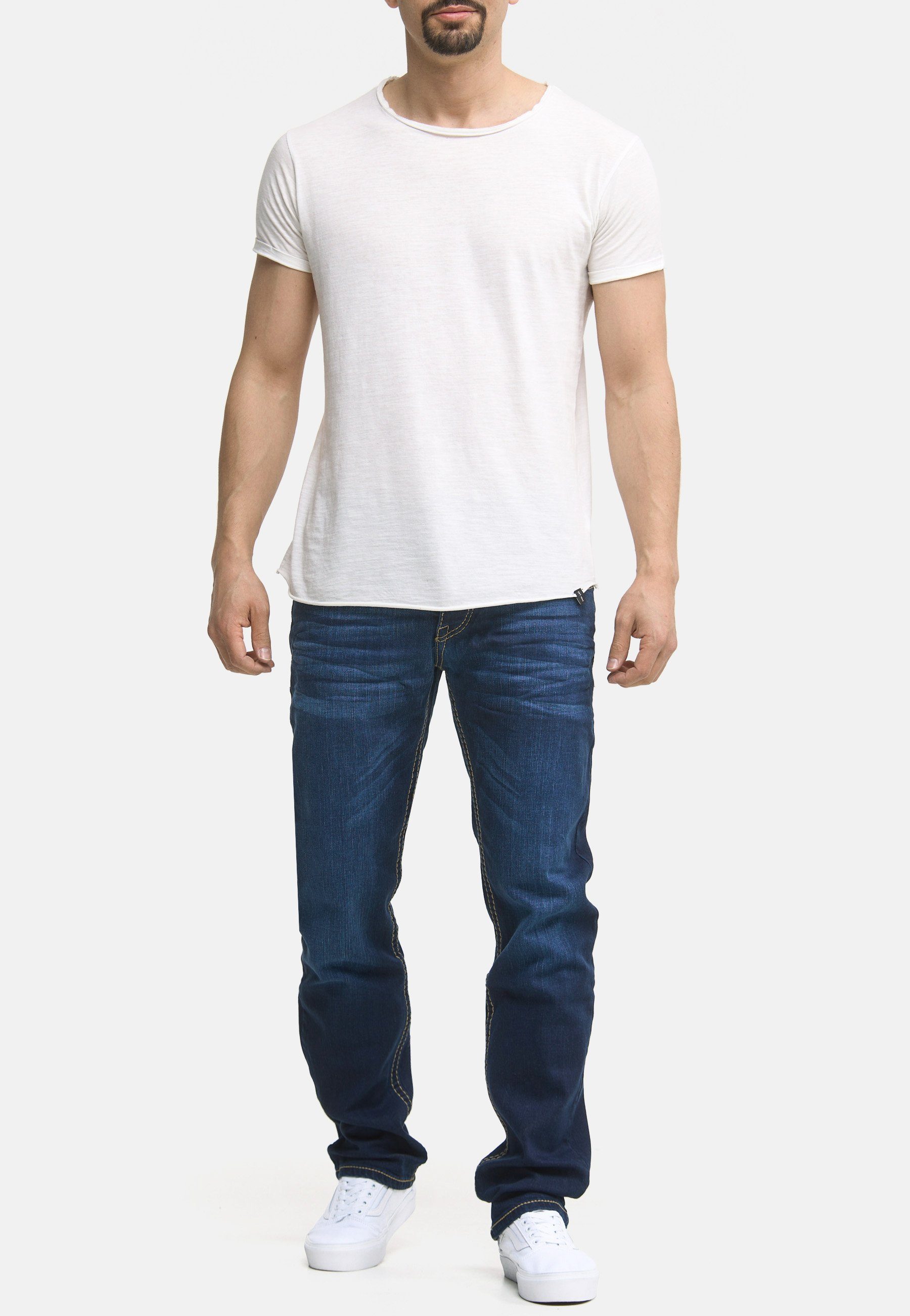 Männer blue Bootcut Regular Regular-fit-Jeans Herren medium Five Fit Denim Hose Code47 Pocket Jeans 905 Code47