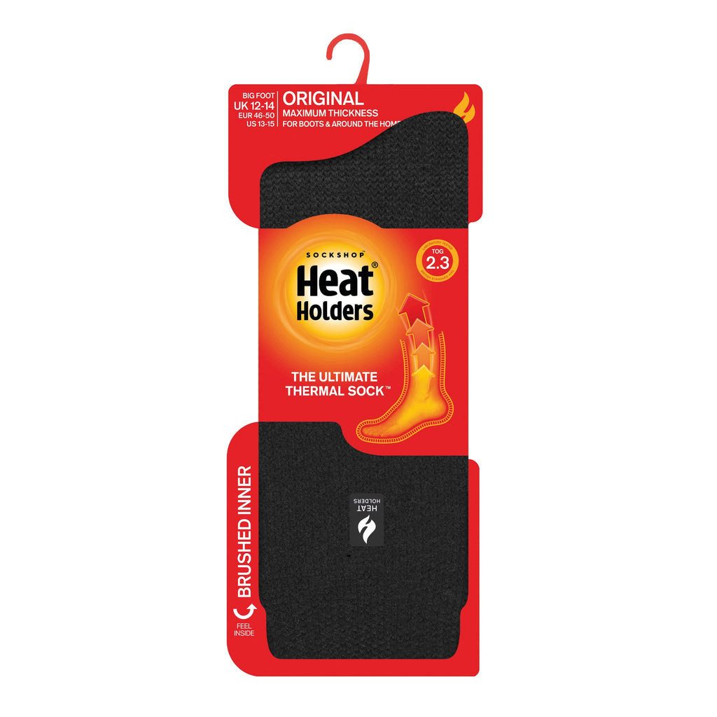 Heat Holders Socken Herren Original Bigfoot Socken – Schwarz - Grösse 46-50