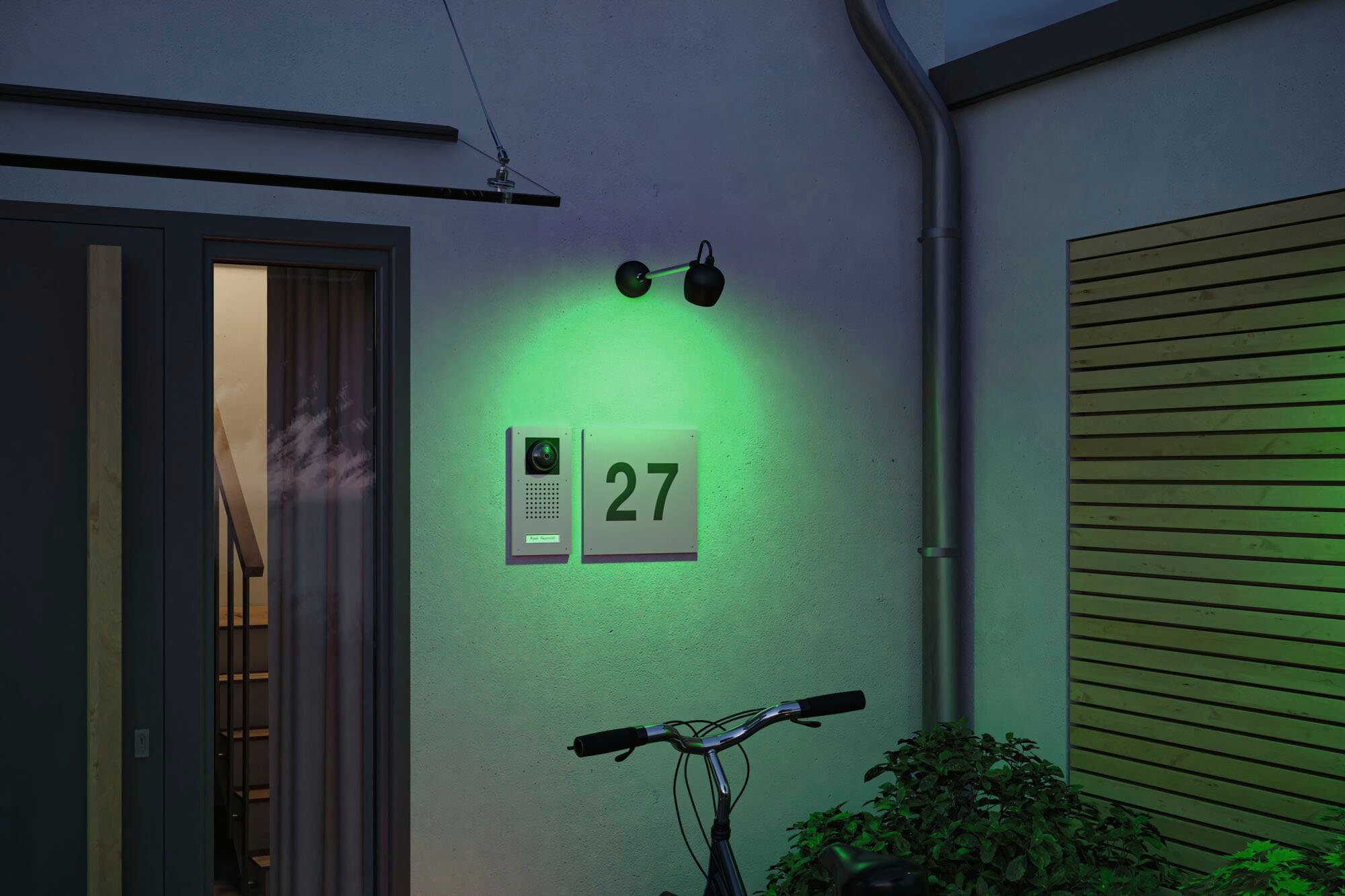 ZigBee, LED Kikolo Paulmann ZigBee 230V Outdoor Gartenleuchte Wall RGBW Tageslichtweiß, fest LED integriert, RGBW