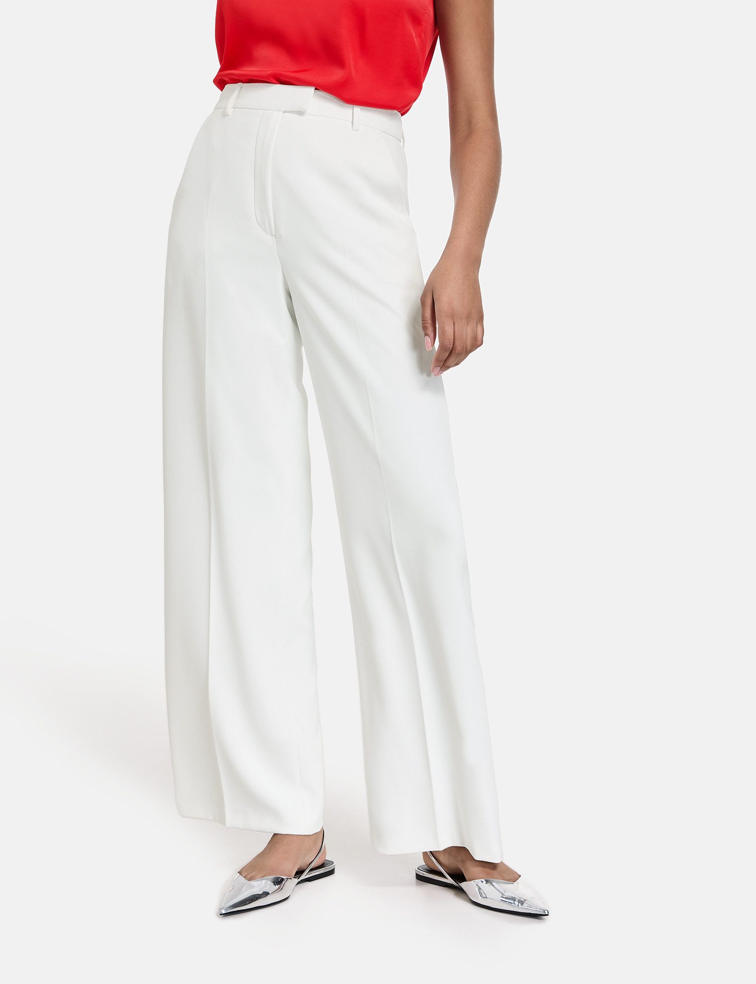 Taifun Stoffhose Elegante Hose mit weitem Bein Wide Leg