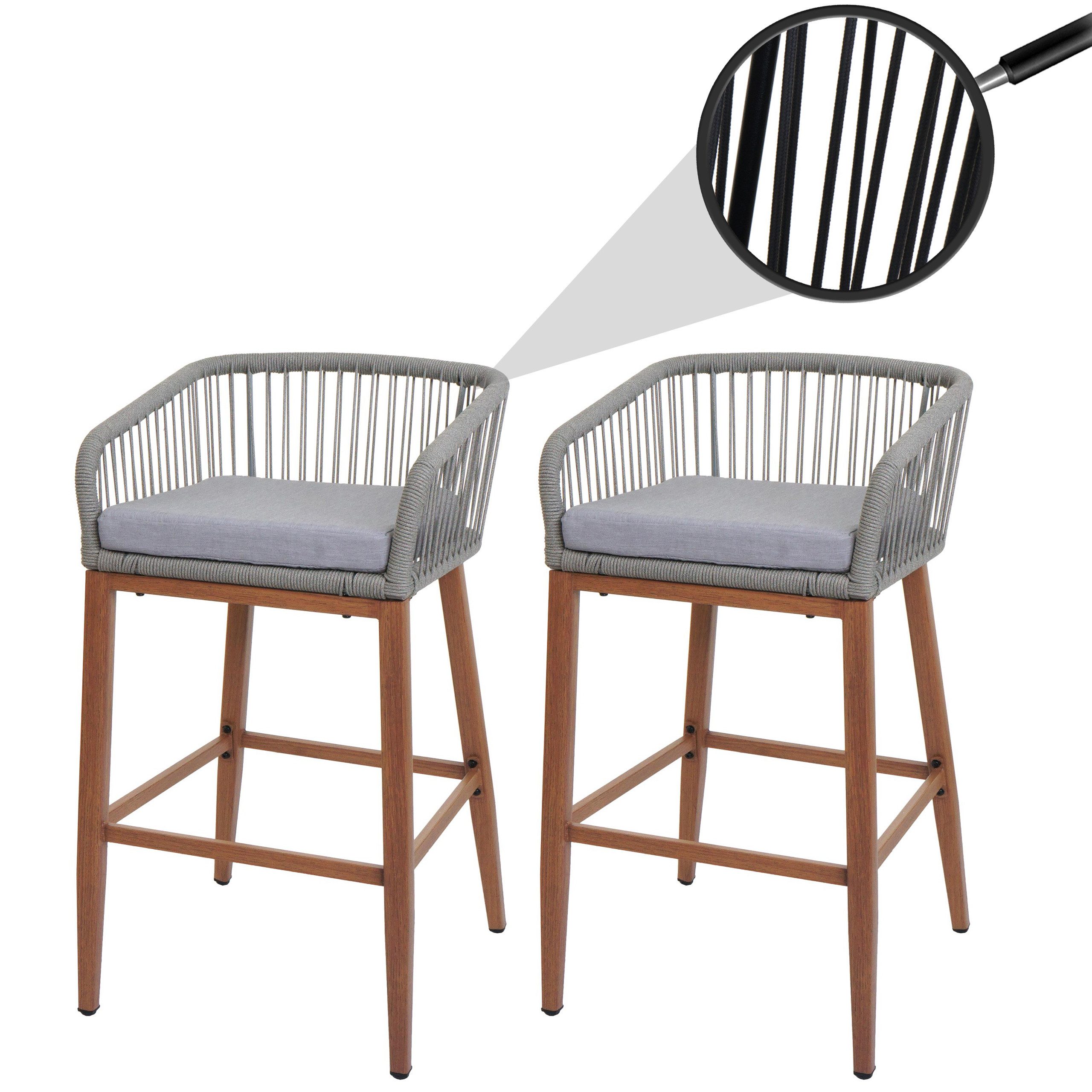 MCW Barhocker MCW-O22-S (2 St), Inklusive Sitzkissen