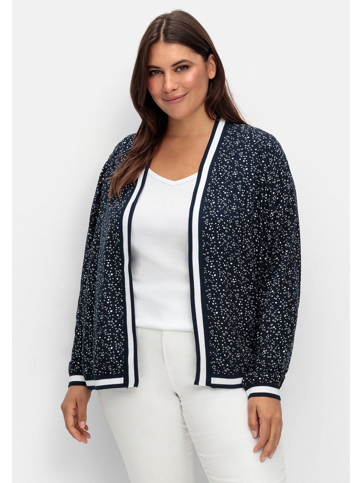 Sheego Blouson Große Größen mit Minimalprint