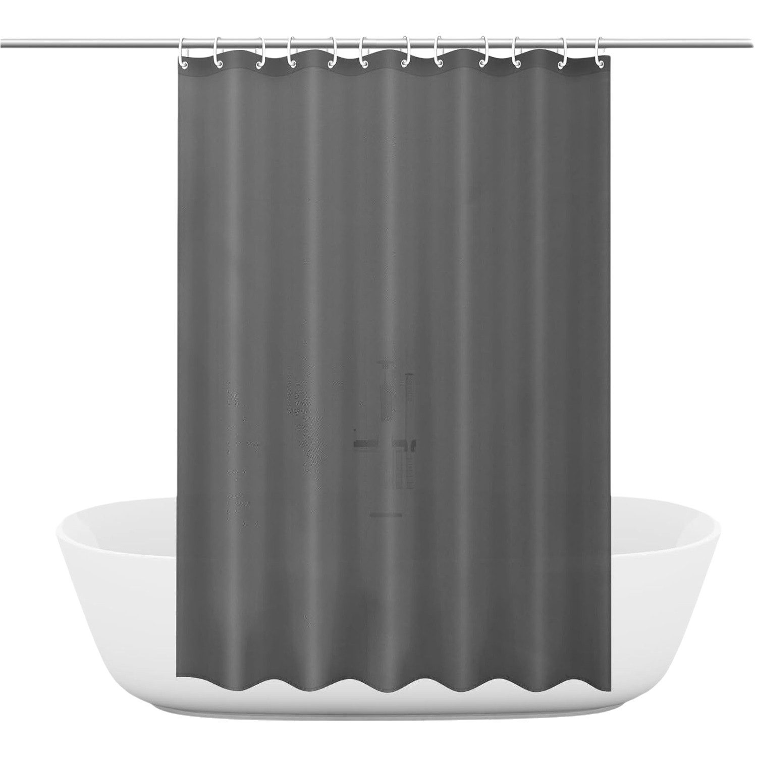 Minicloss Duschvorhang Anti-Schimmel Badezimmervorhang, Wasserdicht und Waschbar Breite 180 cm (1-tlg), Perfekt für Badewanne & Dusche