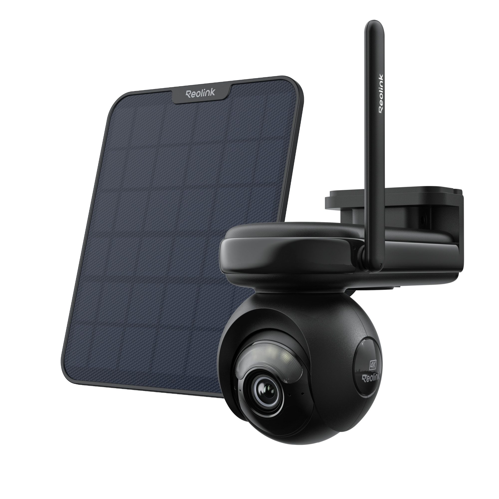 Reolink Altas PT Ultra + 6W Solarpanel Schwarz 360°-Kamera (4K Solar-Funkkamera Außen, ColorX, 360° Schwenk-Neige, Wi-Fi 6)