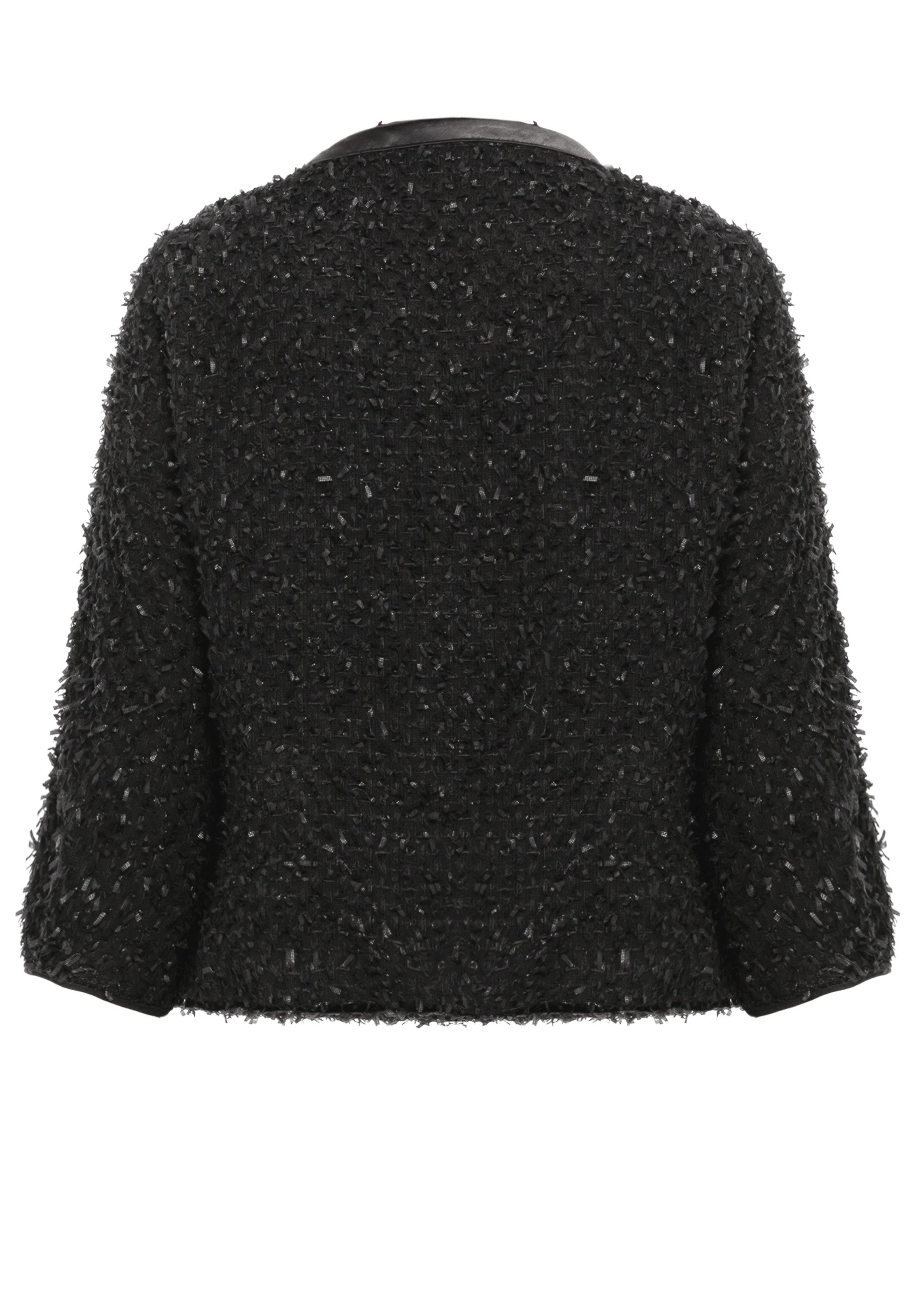 bianca Jackenblazer THEA aus Fancy-Bändchengarn in edlem 'Black' – Bild 5 von 5
