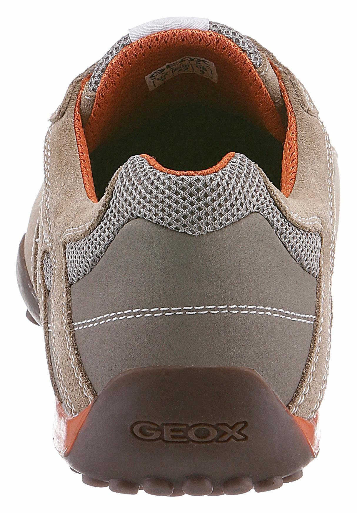 Geox Snake Membrane Sneaker Spezial beige mit Materialmix Geox im