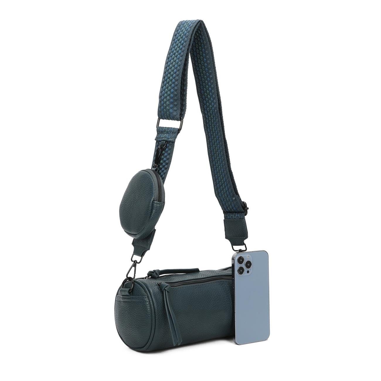 ITALYSHOP24 Gürteltasche Damen Zylinder Crossbody Tasche günstig online kaufen