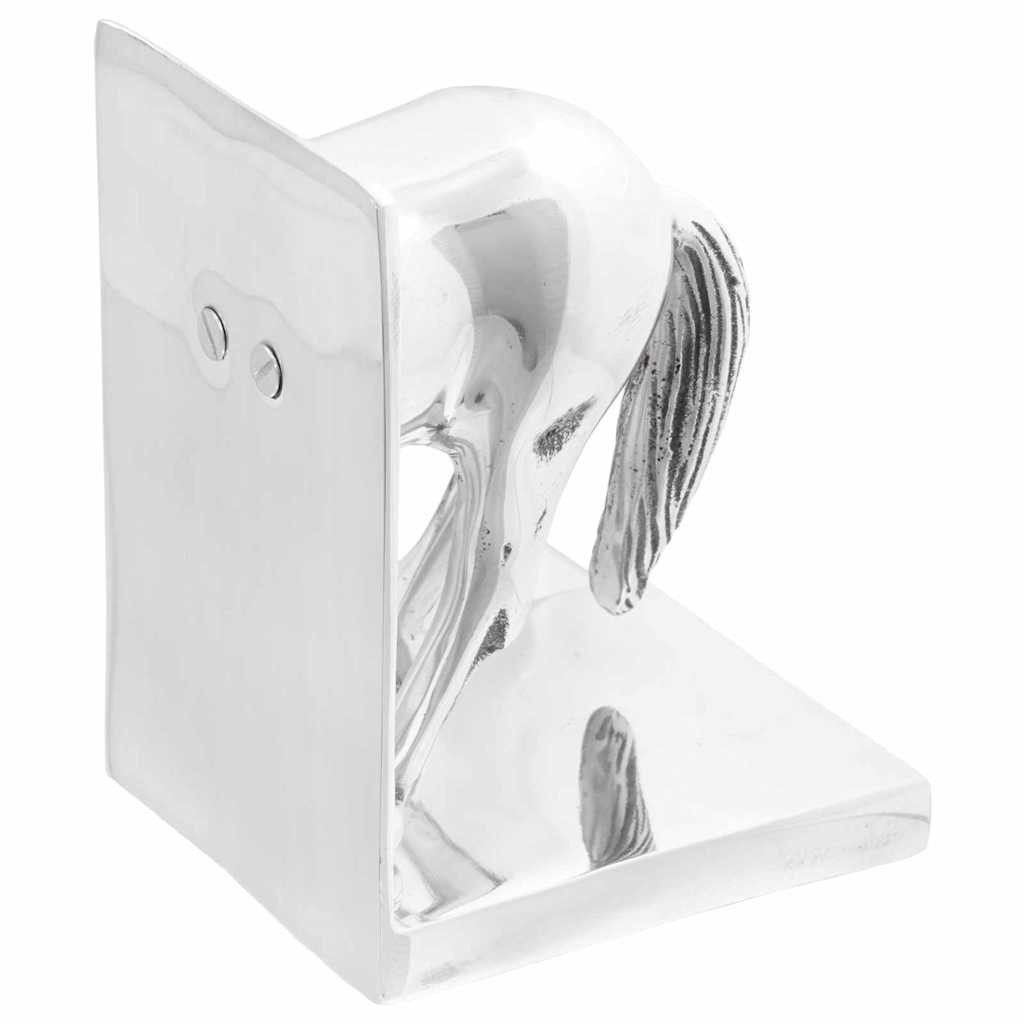 vidaXL Buchstütze Buchstützen 2 stk. Silber 11 x 14 x 25 cm Aluminium (2 St)