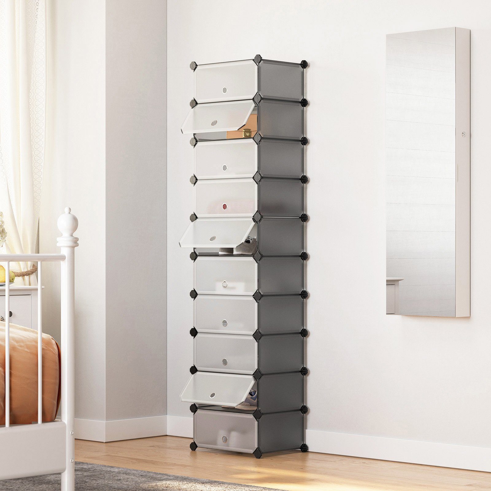 SONGMICS Schuhregal Schuhschrank, mit 10 Fächern, günstig online kaufen
