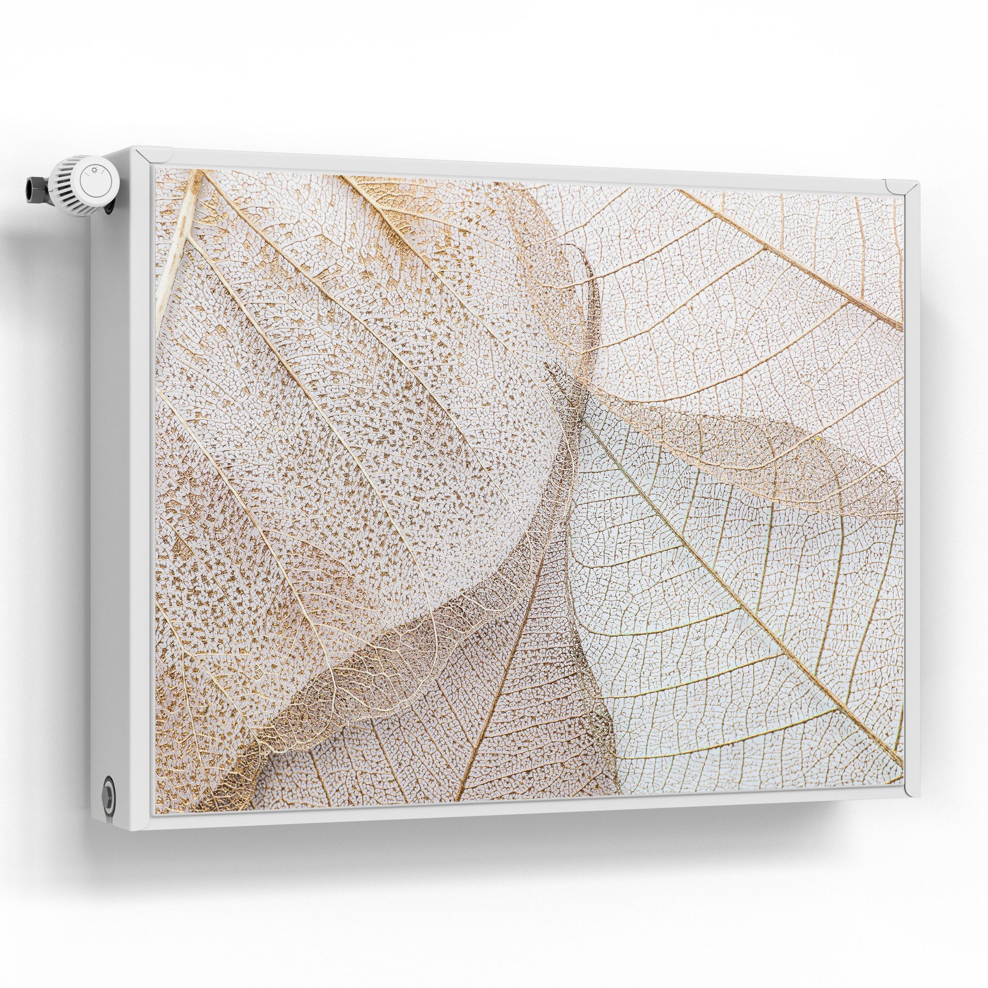 DEQORI Magnetfolie 'Zarte Blattstrukturen', beschreibbar Heizung Magnetmatte magnetisch Magnetfolie