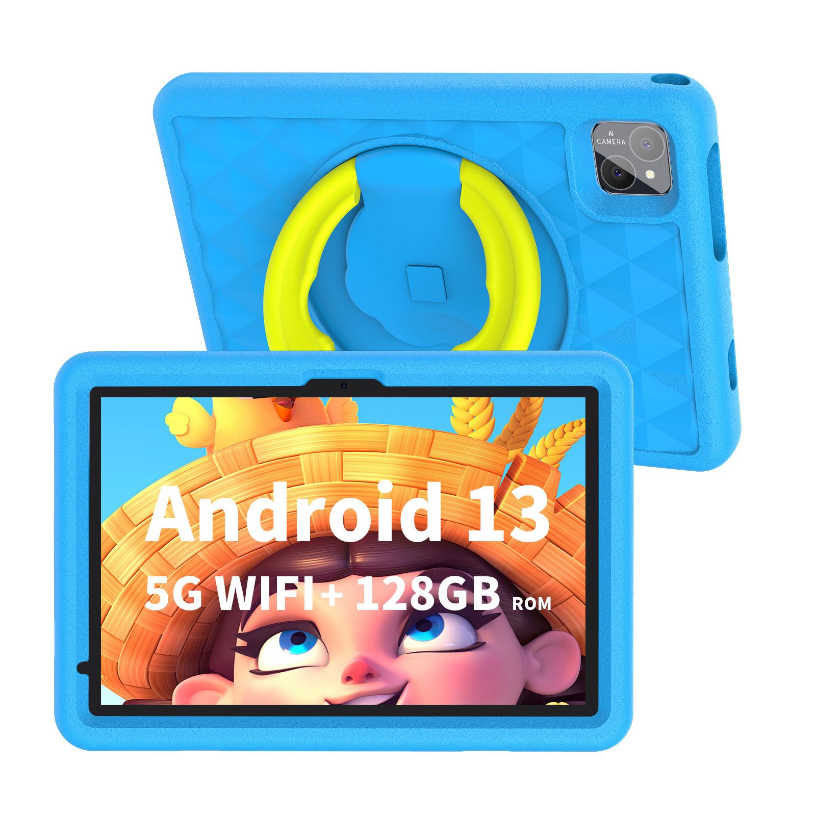 VASOUN Lerntablet für Kinder, 4 GB RAM, 128 GB ROM, iWAWA, Dual WiFi, 8000mAh Akku, (1-tlg), Pink