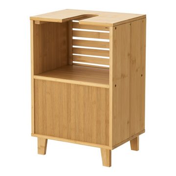 en.casa Waschbeckenunterschrank »Iveland« Unterschrank 60x40x30cm Bambus