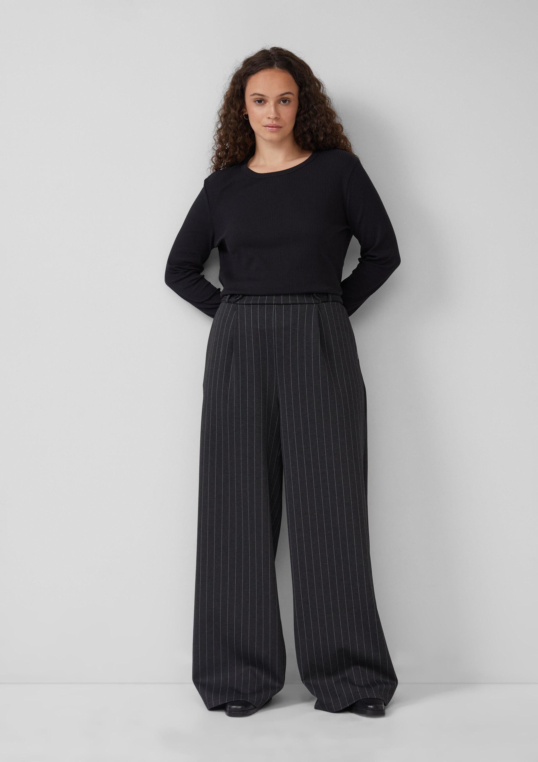 QS Chinos Hose Wide Leg-Hose aus günstig online kaufen