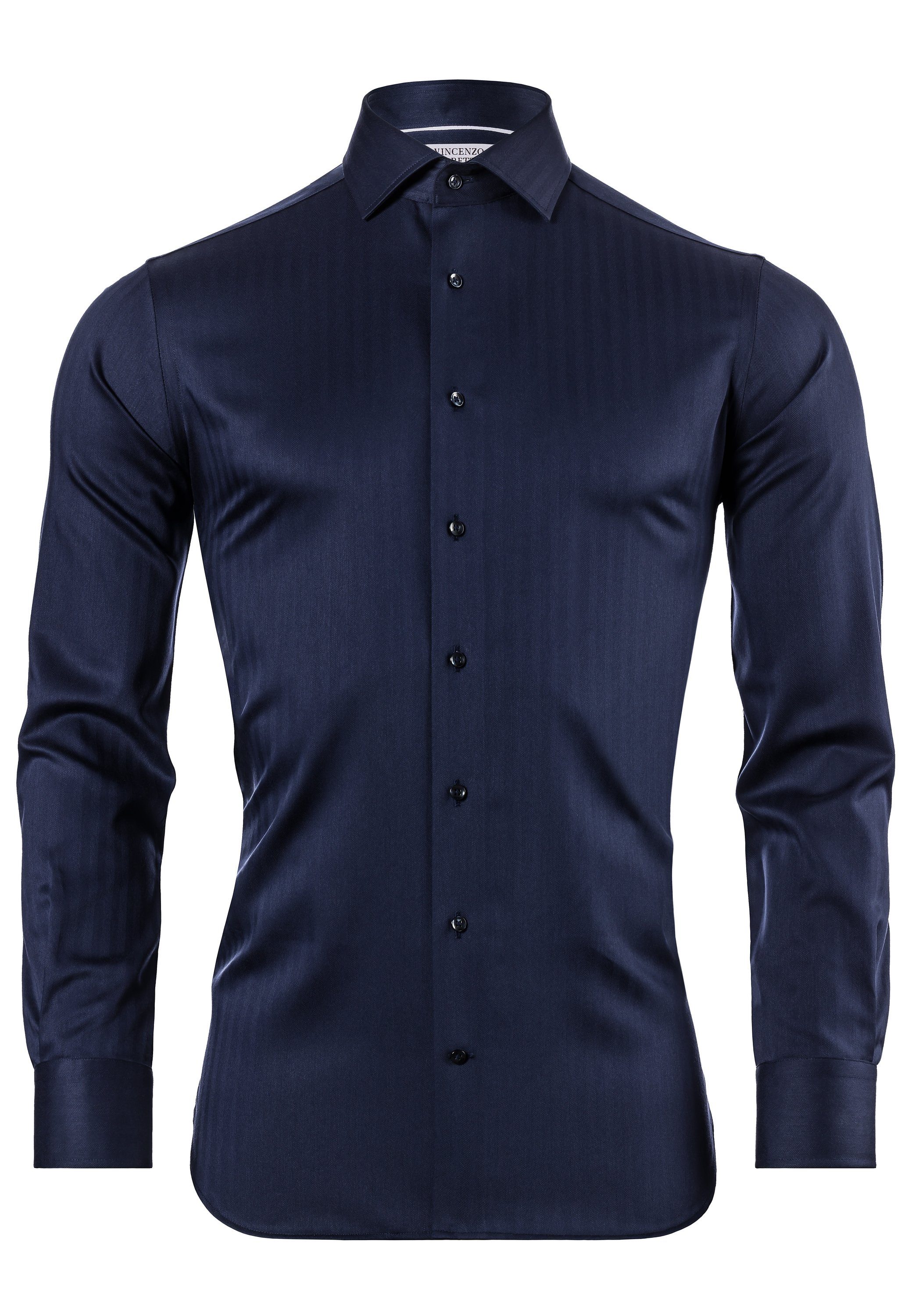 Vincenzo Boretti Businesshemd super tailliert stretch Fischgrat günstig online kaufen