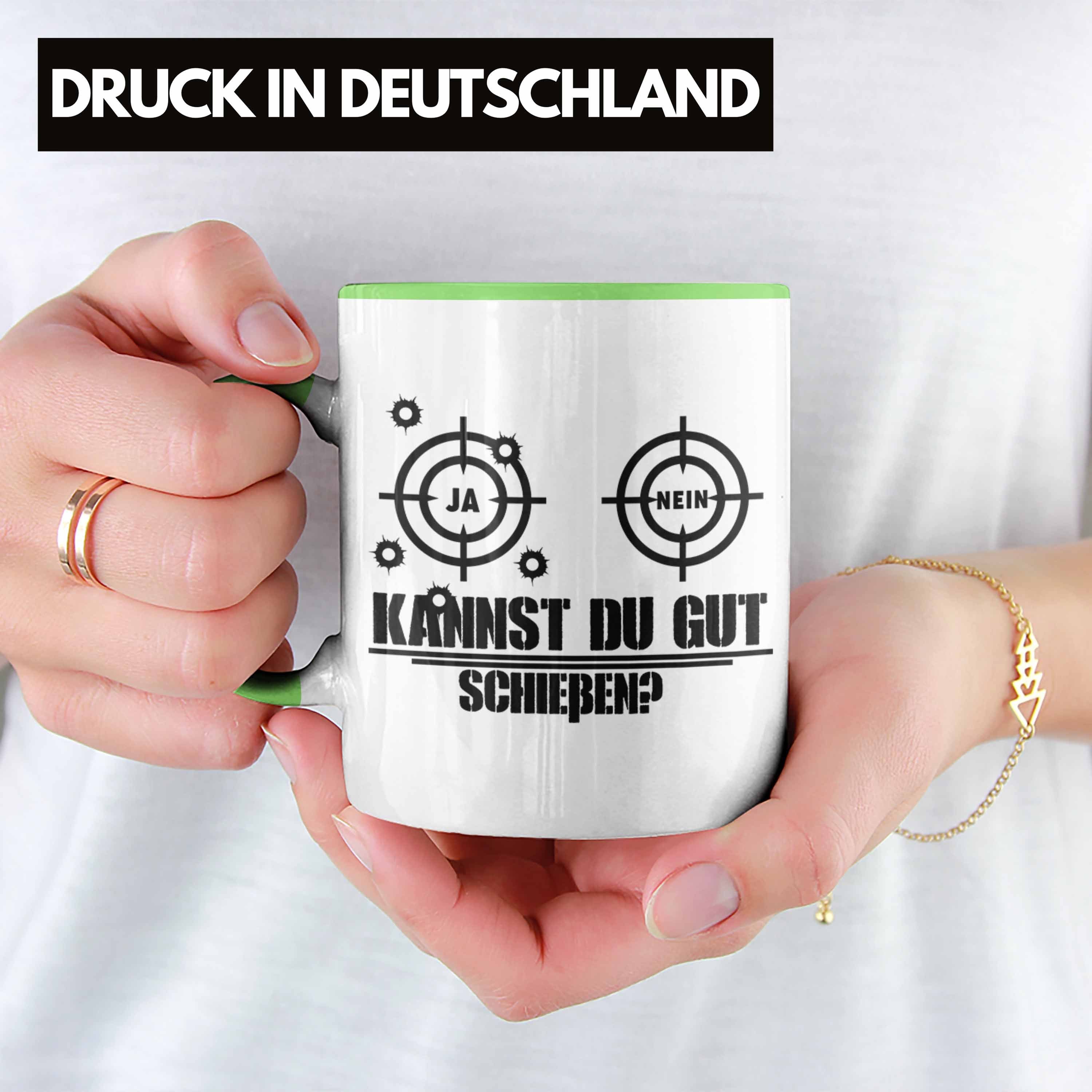 Trendation - Geschenk Spruch Tasse Schützenfest Tasse Grün Schießsportler Trendation Geschenkidee Sport-Schütze