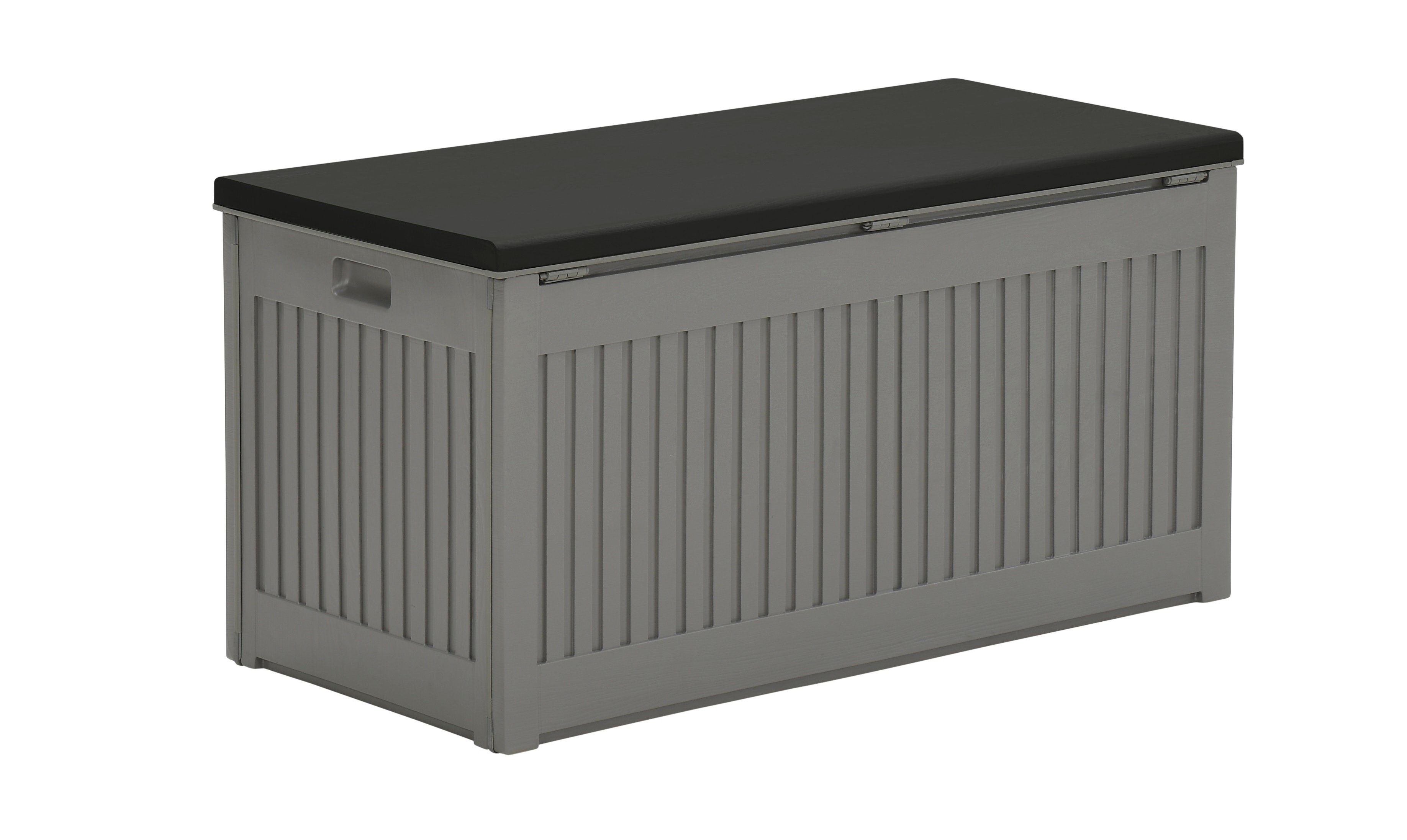 Garden Impressions Auflagenbox Jersey 270 Liter Kissenbox Gartenbox Aufbewahrungsbox Garten (Jersey Kissenbox 270 Liter, 1 St., Jersey Kissenbox 270 Liter), Deckel mit Hubautomatik wetterfest abschließbar