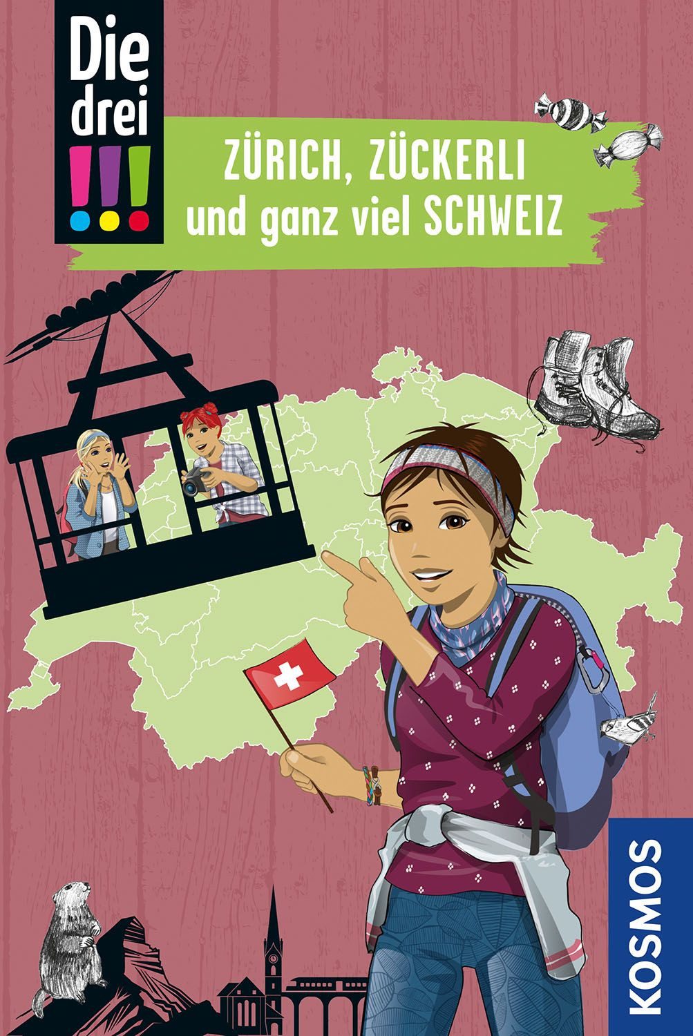 Kinderbuch Die drei !!!, Zürich, Zückerli und ganz viel Schweiz Mit den wichtigst Henriette Wich