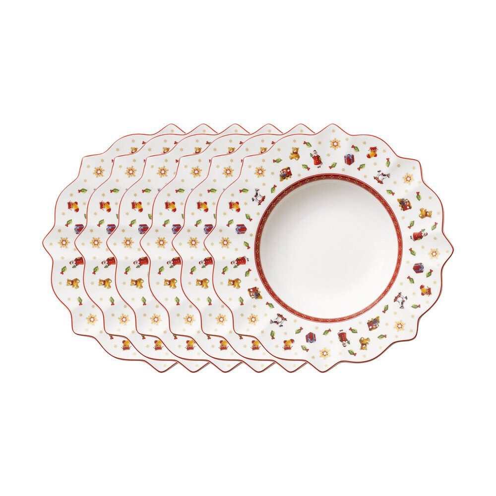 Villeroy & Boch Suppenteller Suppenteller weiss Toy's Delight 6-tlg., (1 St), Suppenteller, Pastateller, tiefer Teller, Ø26cm, Premium Porcelain