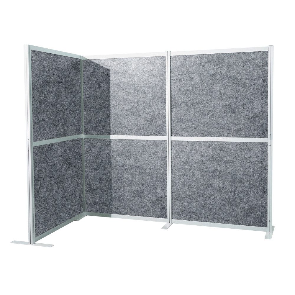 hjh OFFICE Raumteiler Trennwand Flexmiut Modul L Akustiktrennwand, Sichtschutz, Schallschutz Panel in L-Form