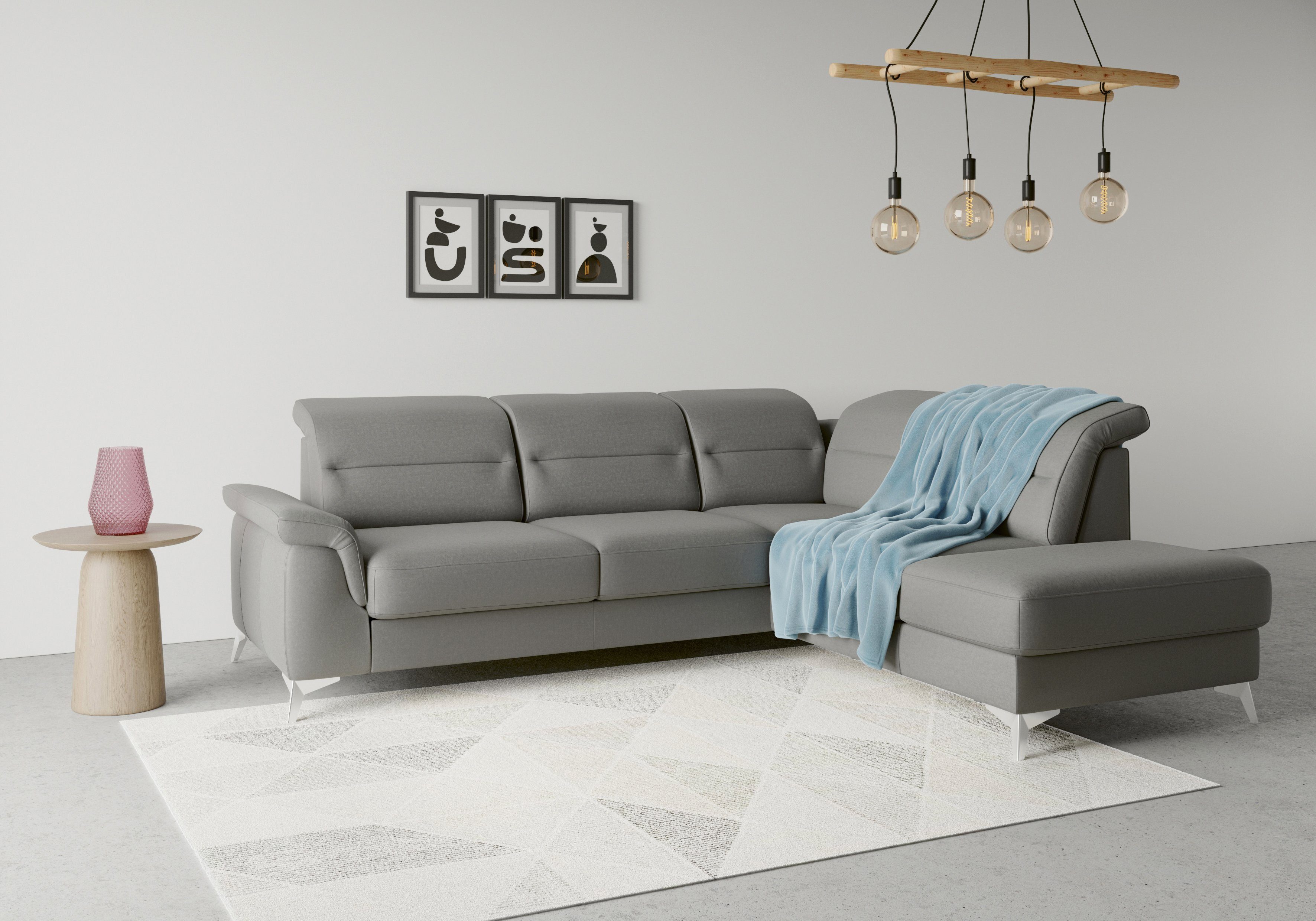 sit&more Ecksofa Sinatra, mit mane, optional Kopfteilverstellung mit und Armteilfunktion