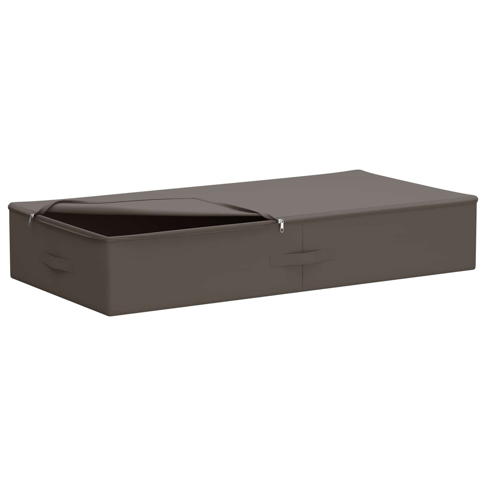 vidaXL Aufbewahrungsbox Aufbewahrungsbox 2 stk. Vliesstoff 100 x 50 x 18 cm 90 l Grau (2 St)
