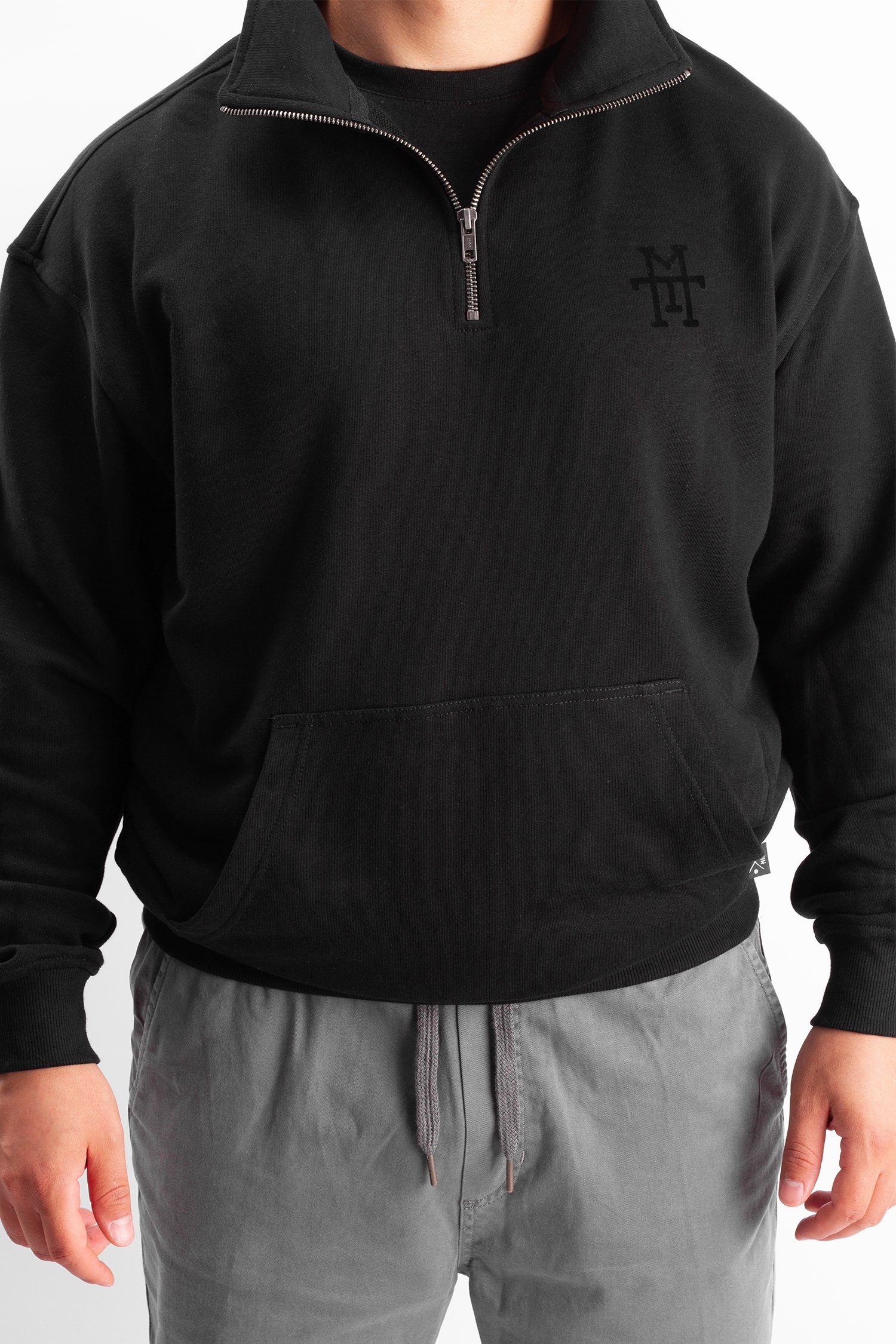 Bio-Baumwolle Half Terry Zip Pullover, Manufaktur13 1/4 Sweatshirt Zip Organic Troyer - Troyer