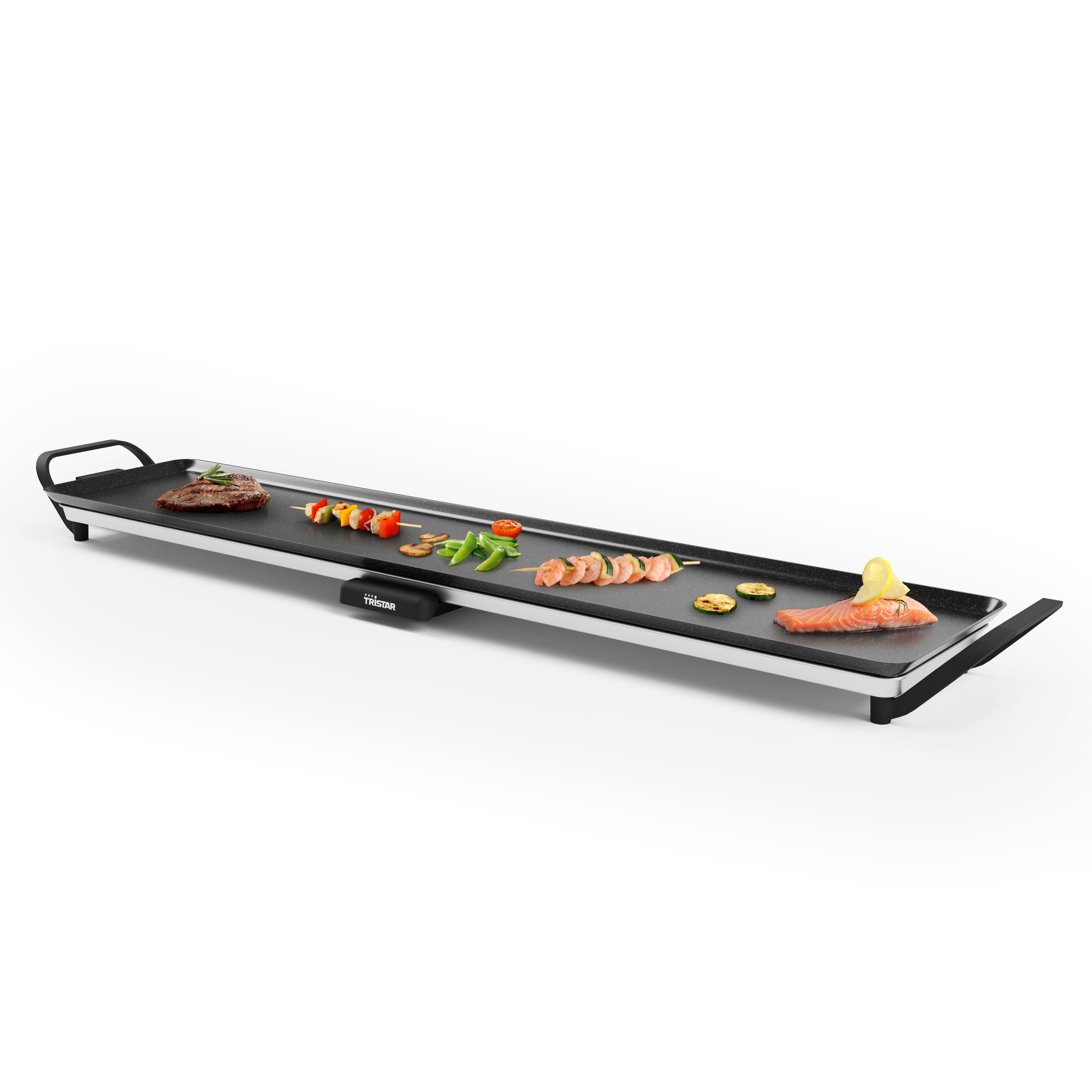 Tristar Tischgrill BP-2670 Tischgrill Slim XXL, 1800 W, Große Grillfläche - Leicht zu reinigen - PFAS-frei