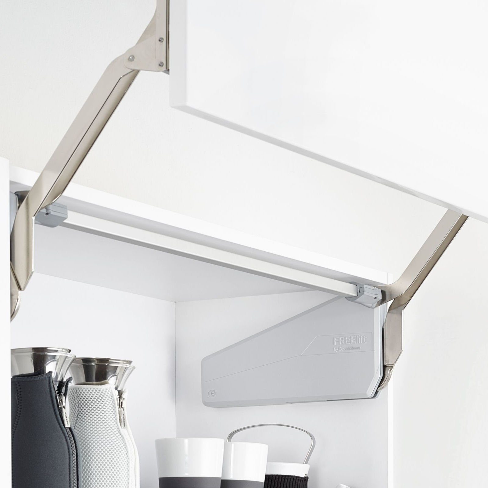 Kesseböhmer Möbelbeschlag Klappenbeschlag Kesseböhmer FREEslide, Stabilisierungsstange 474 mm (Schrankbreite 600 mm)