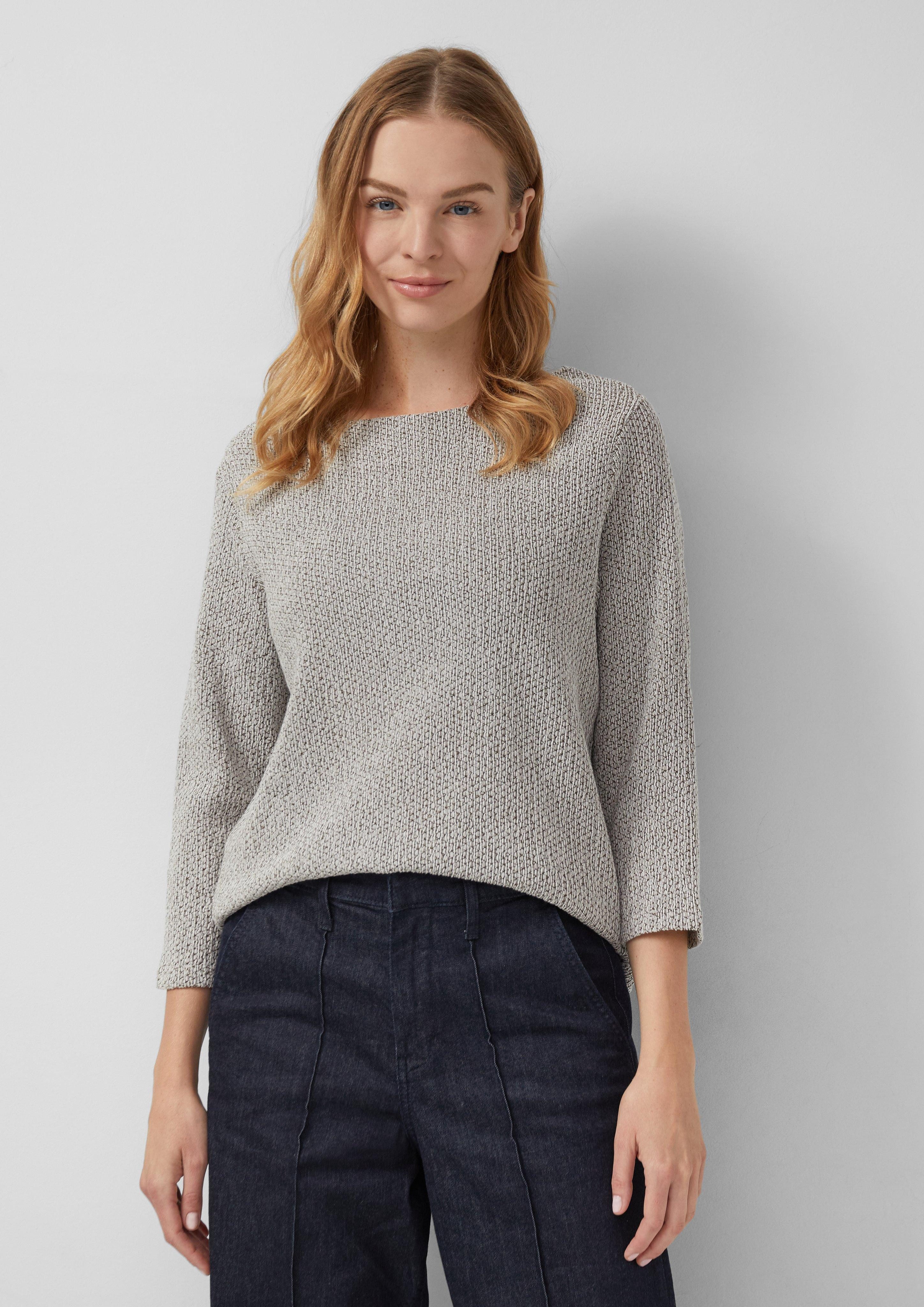 s.Oliver 3/4-Arm-Shirt Strukturiertes Shirt mit 3/4-Arm günstig online kaufen