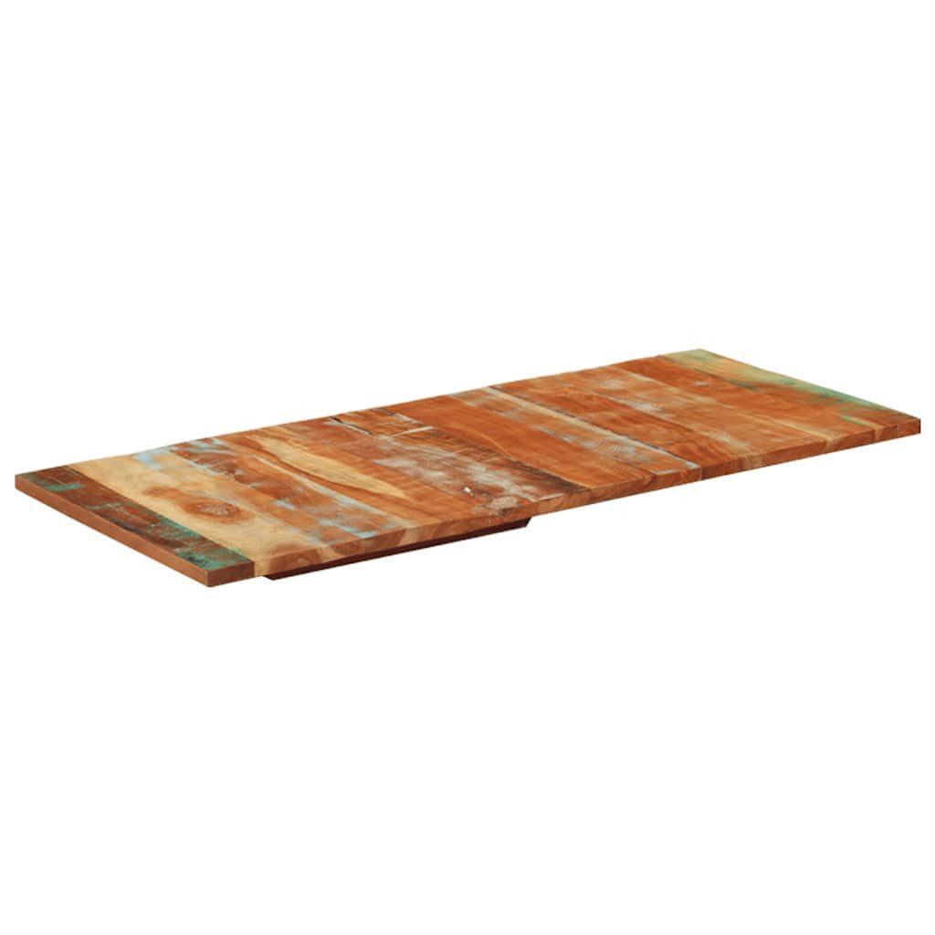 furnicato Tischplatte Massivholz 140x60 cm in Massivholz Farbe, poliert (1 St), Rustikale Tischplatte mit zwei Stützen für Beistelltische und mehr