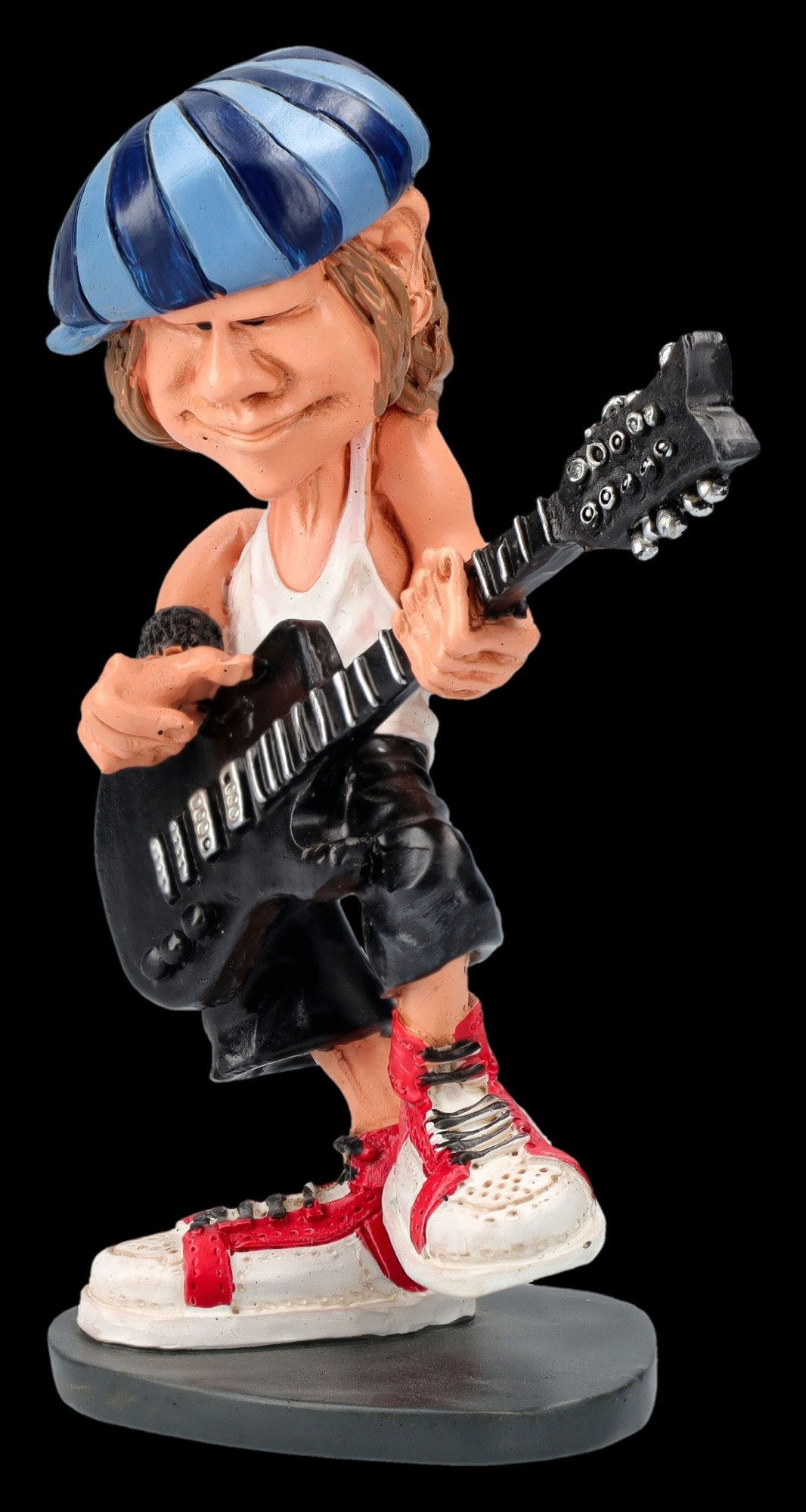 Figuren Shop GmbH Dekofigur Lustige Rockstar Figur - Bassist Jeff - Rockmusiker Dekofigur Deko