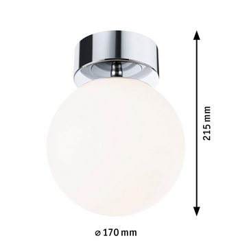 Paulmann LED Deckenleuchte Selection Bathroom Gove IP44 3000K 9W Satin, Glas/Metall, LED fest integriert, Warmweiß