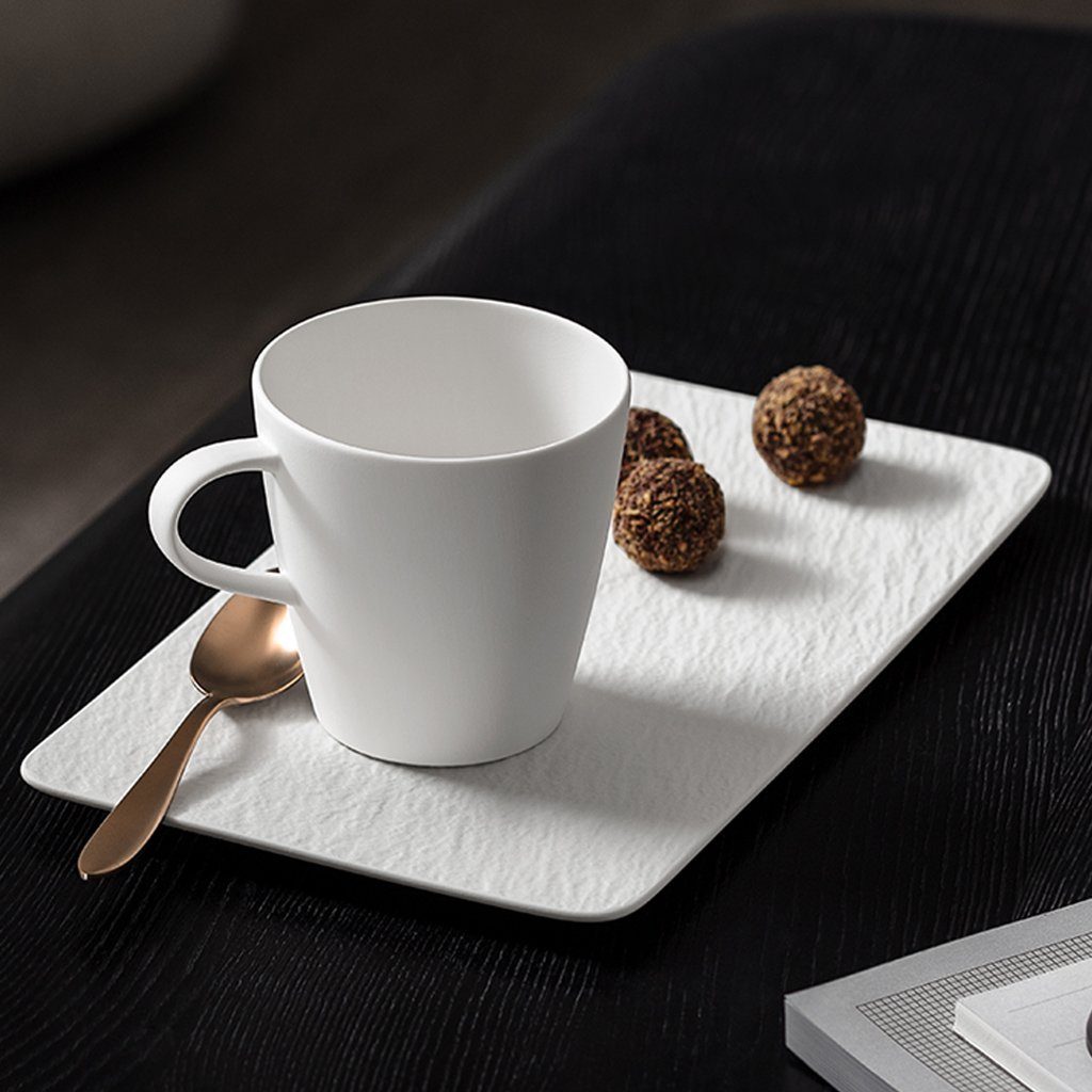 Villeroy & Boch Tasse Manufacture Rock Kaffeetasse Set, 6-tlg., Porzellan, Premium Porcelain, mikrow.- & spülm.sicher, Made in Germany