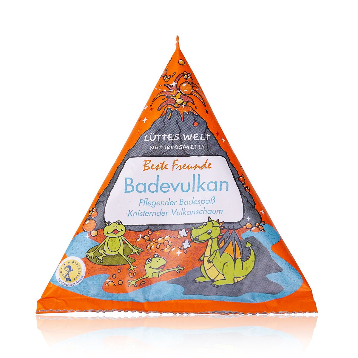 ACCENTRA Pflege-Geschenkset Lüttes Welt Bade Vulkan, 70g, Motiv: Beste Freunde, Färbt das Badewasser „lavarot“