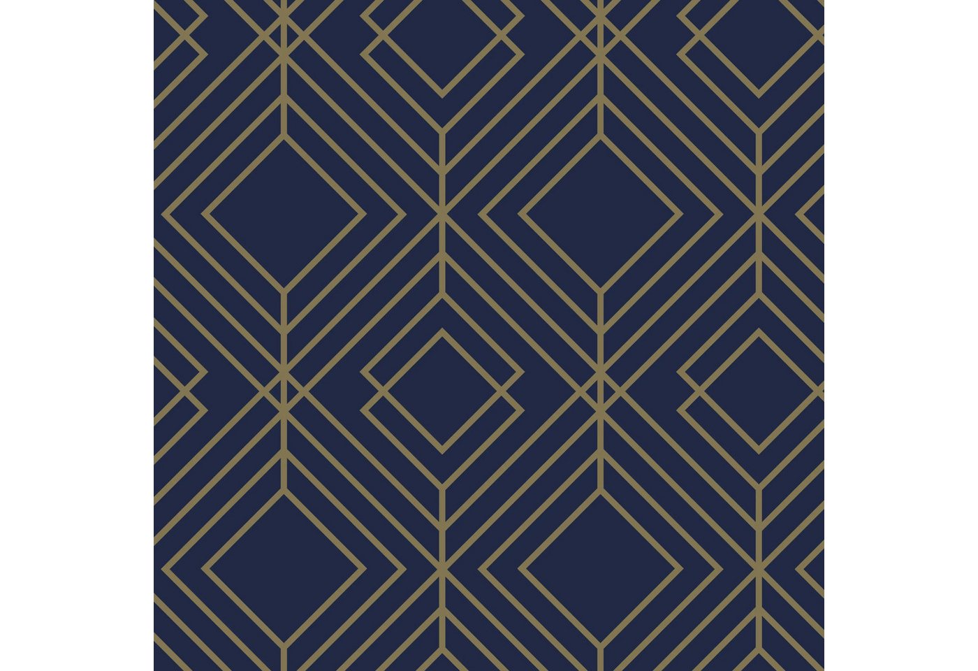 Thumbnail - CLAIREFONTAINE Geschenkpapier Geschenkpapierrolle 50x0,70m, Geometrich gold/blau 202098C, Geschenkpapiere und Verpackung