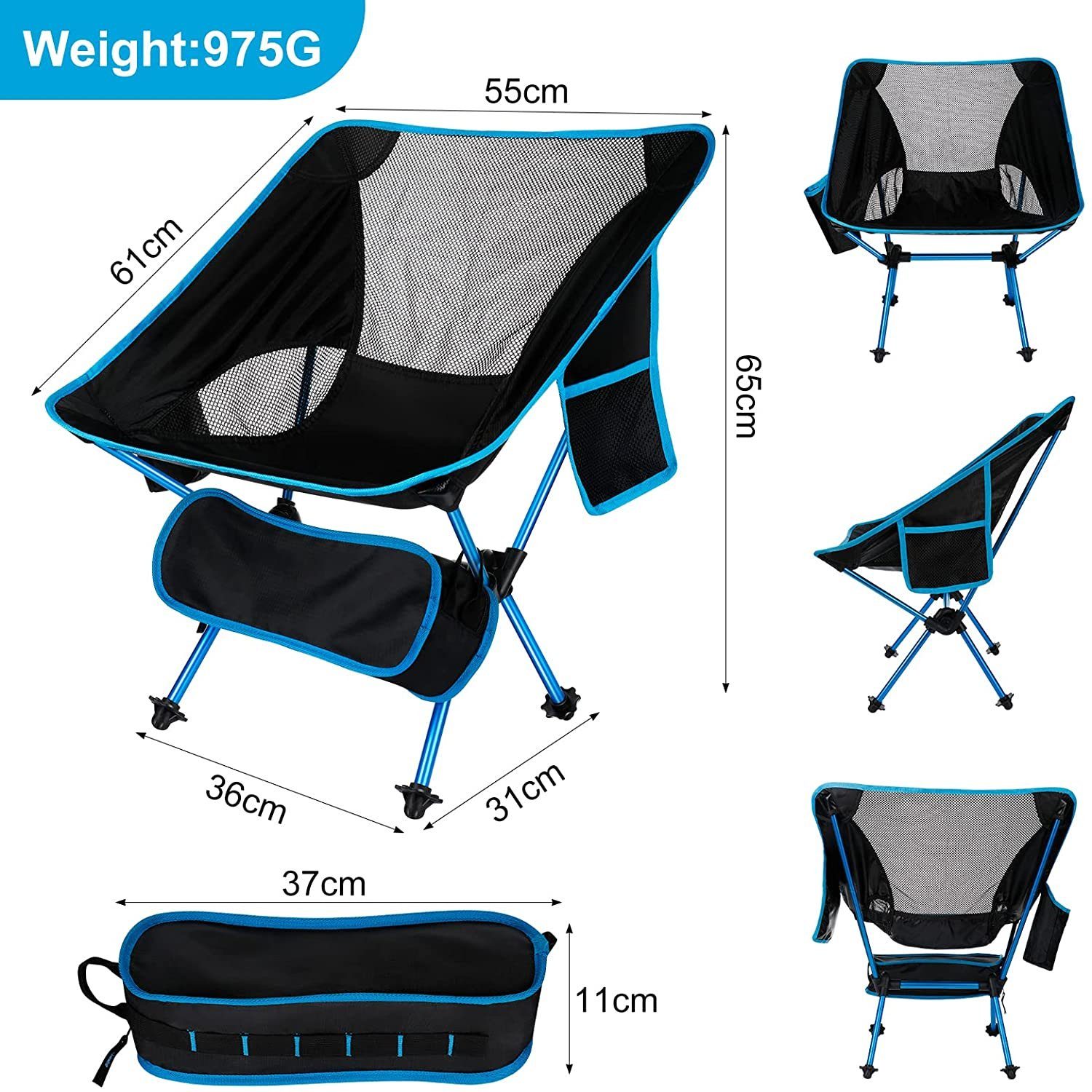 zggzerg Klappstuhl Campingstuhl, Ultraleichter Klappstuhl Gartenstuhl Falts günstig online kaufen