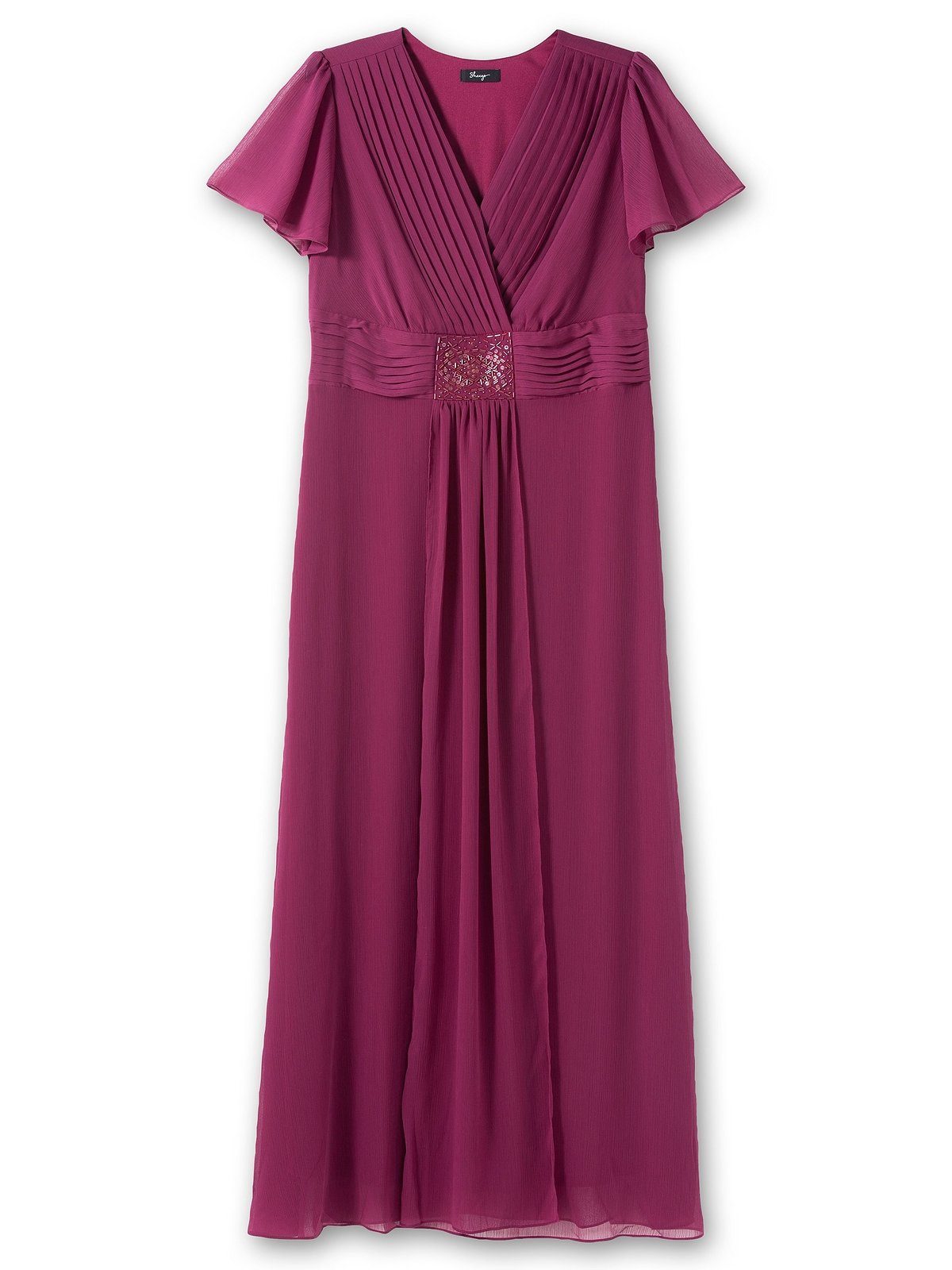 SHEEGO Abendkleid Große Größen mit Schmuckbrosche mehr