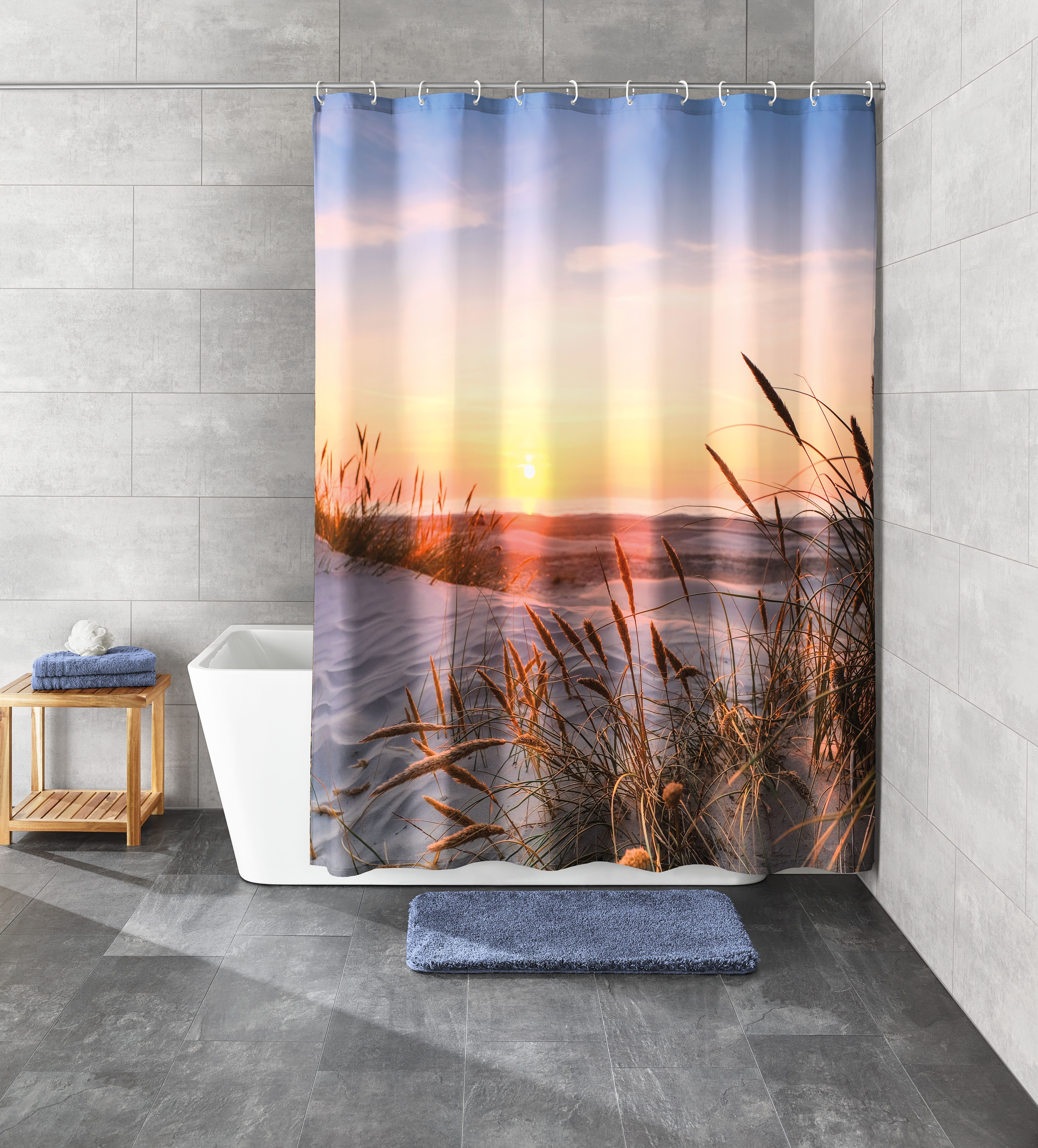 Kleine Wolke Duschvorhang Juist Breite 180 cm (Set) günstig online kaufen