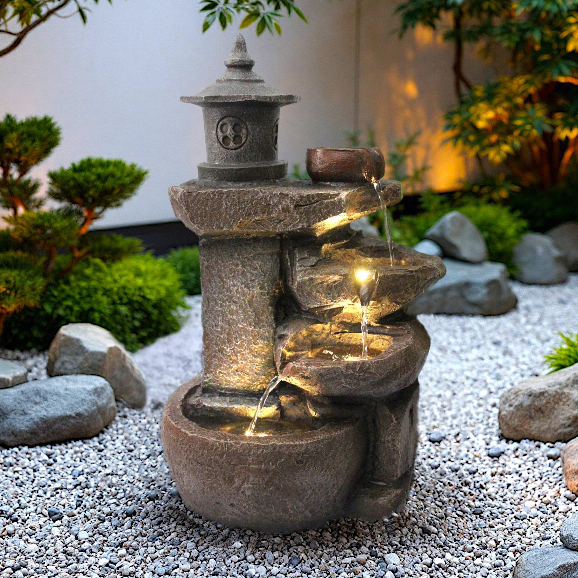 Arnusa Gartenbrunnen Zimmerbrunnen BK851 Springbrunnen Wasserfall günstig online kaufen