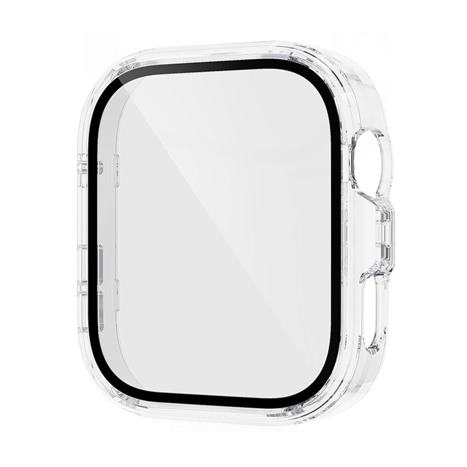 Wigento Smartwatch-Hülle Für Huawei Watch Fit 4 Pro Kunststoff Hülle + 9H Hart Glas Transparent, Schutzhülle aus PC + Hart Glas für Rundumschutz