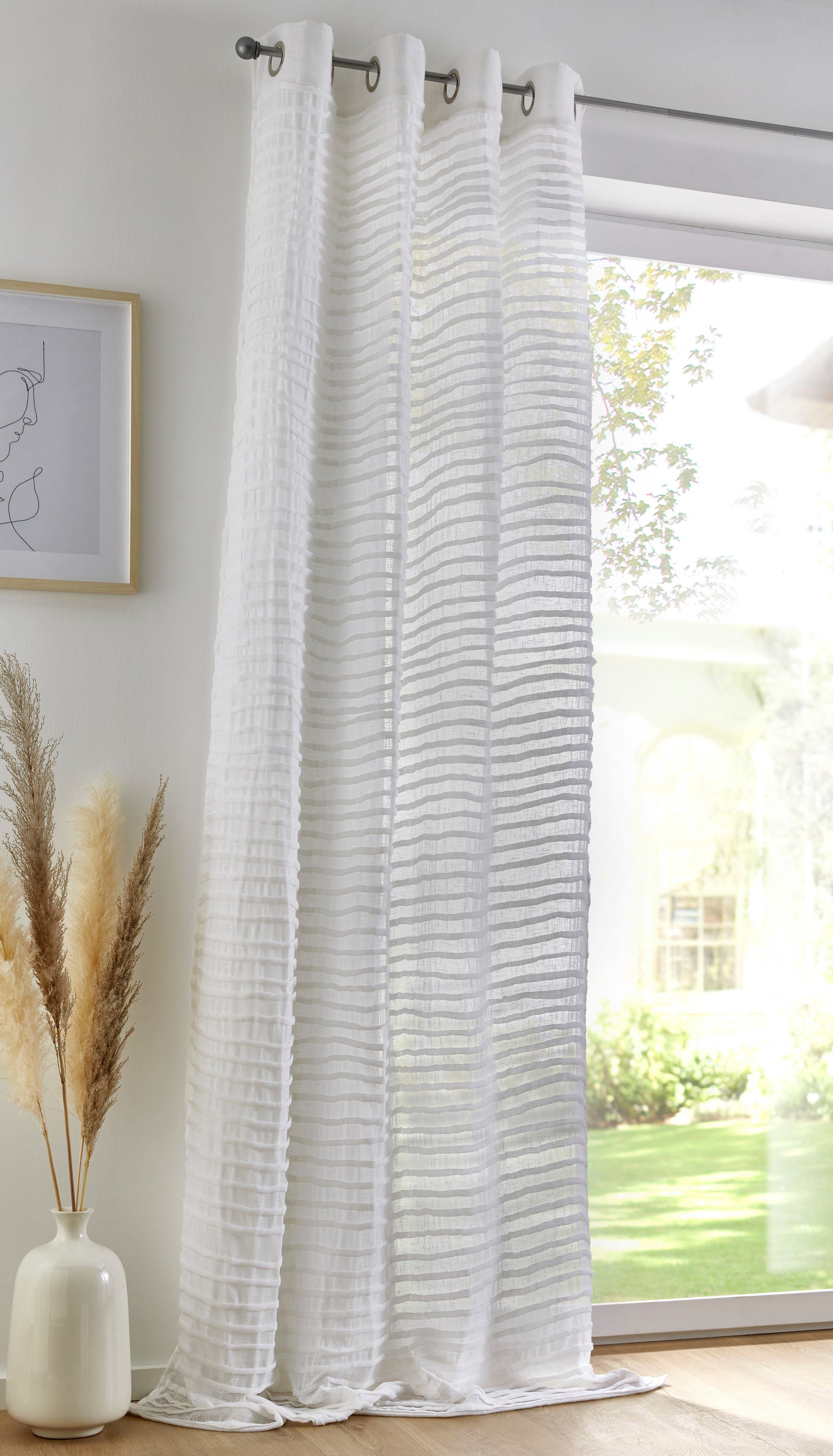 Kutti Vorhang Crinkle allover, Ösen (1 günstig online kaufen